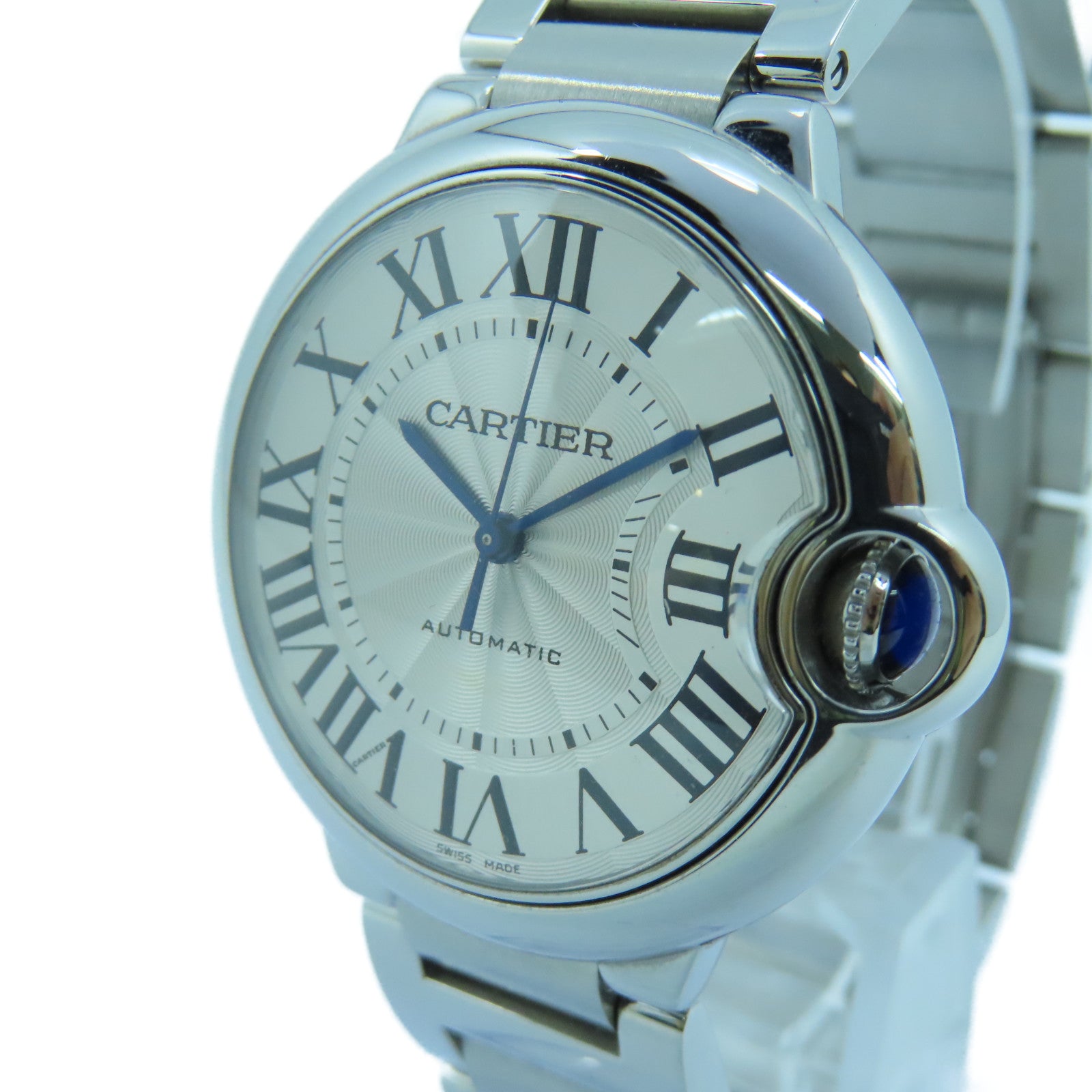 CARTIER Ballon Blue不鏽鋼手錶自動機芯銀色