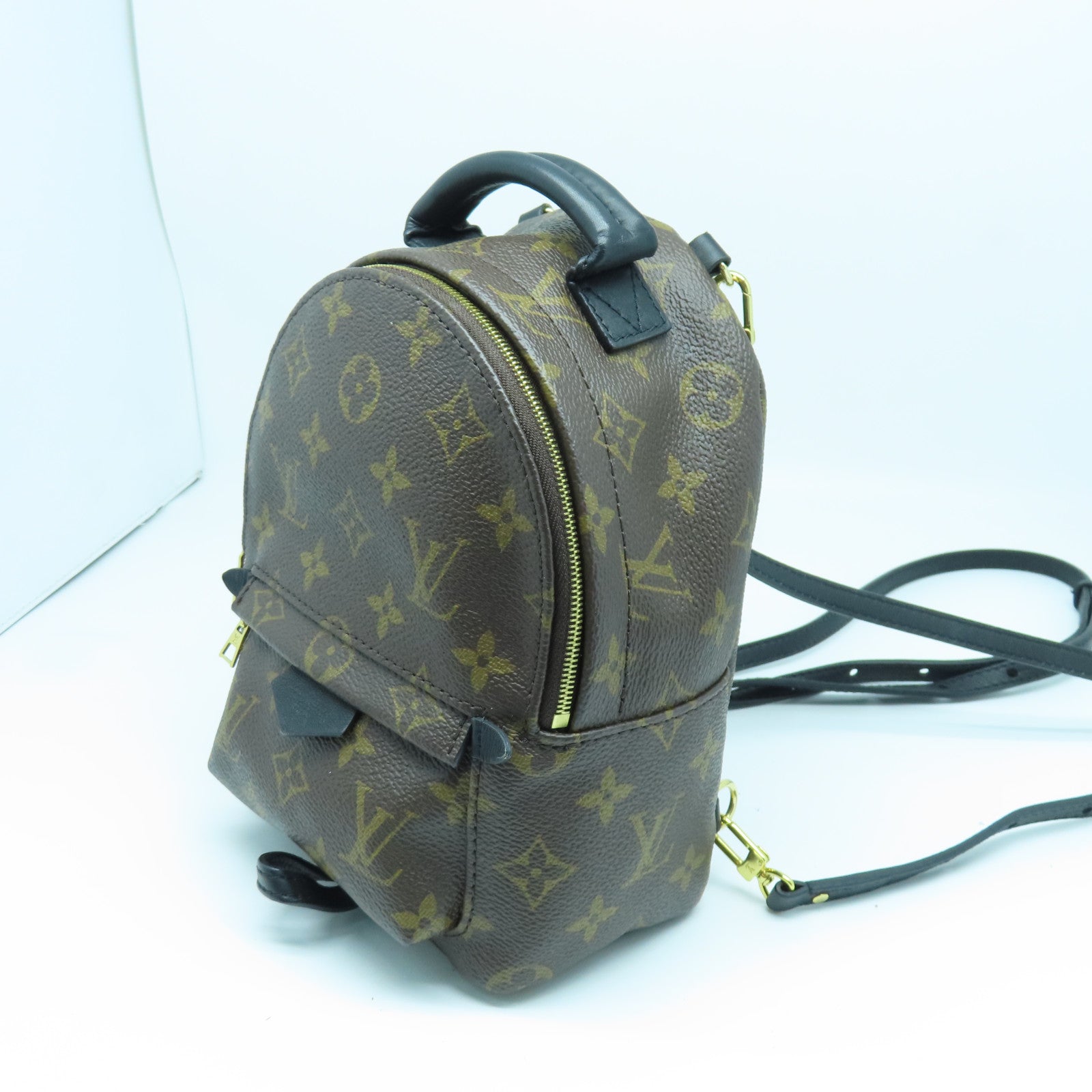 LOUIS VUITTON Monogram Palm Springs Mini金扣背包棕色