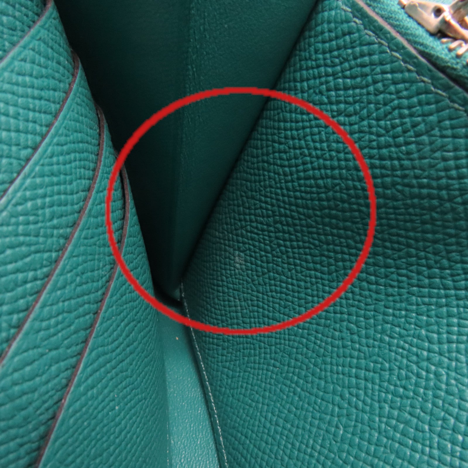 HERMES Epsom皮革Constance Long Wallet銀扣長錢包Menthe薄荷綠色