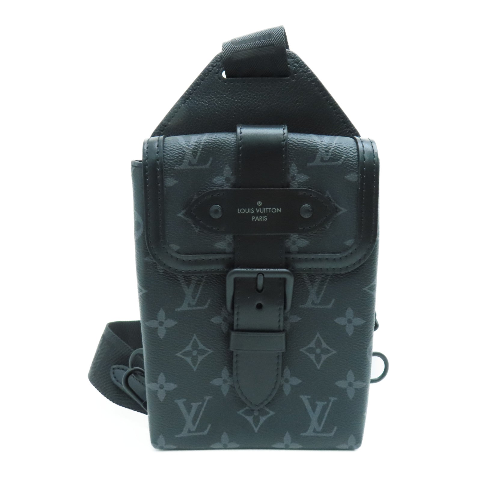 LOUIS VUITTON Monogram Eclipse Saumur Shoulder Bag斜孭袋黑色