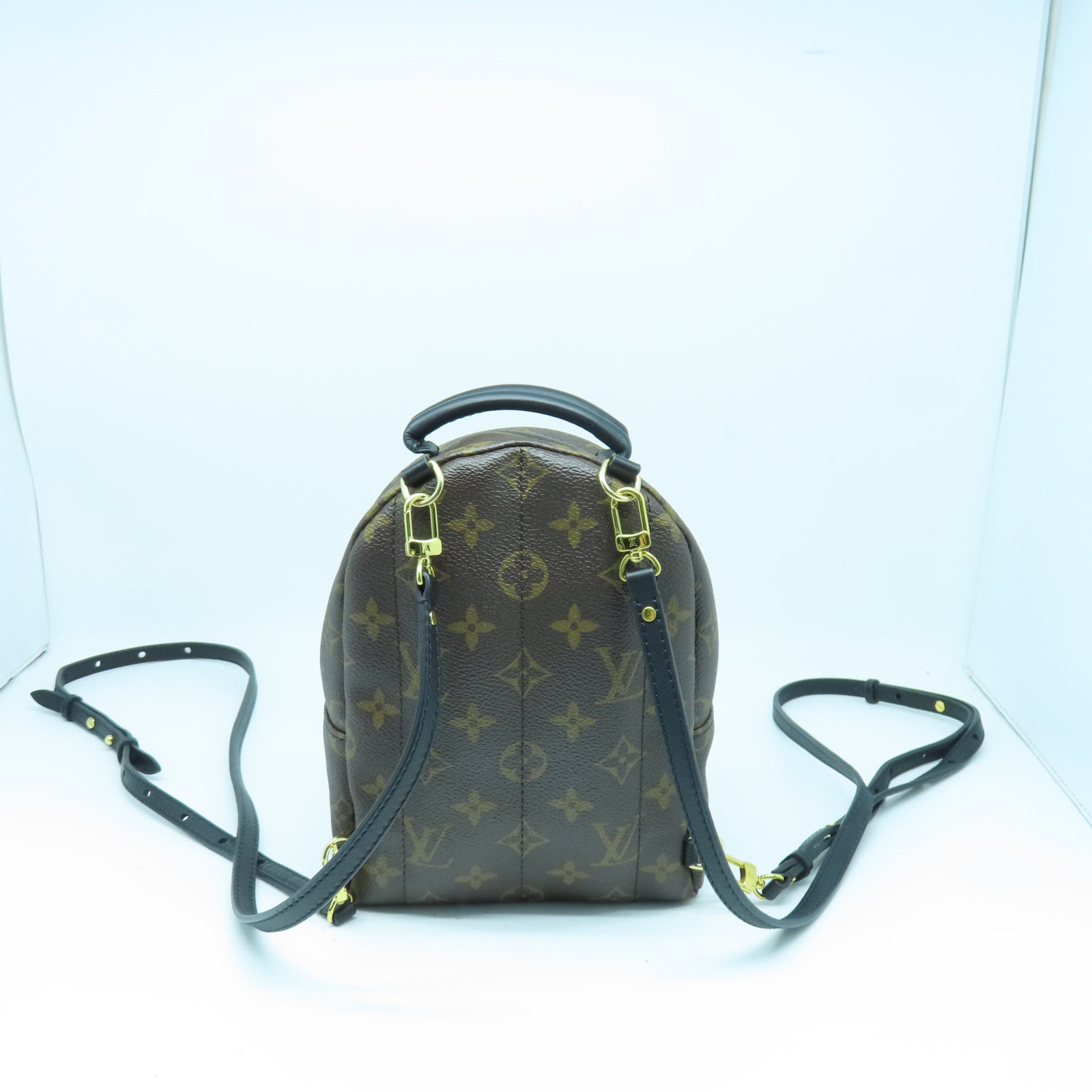 LOUIS VUITTON Monogram Palm Springs Mini金扣背包棕色