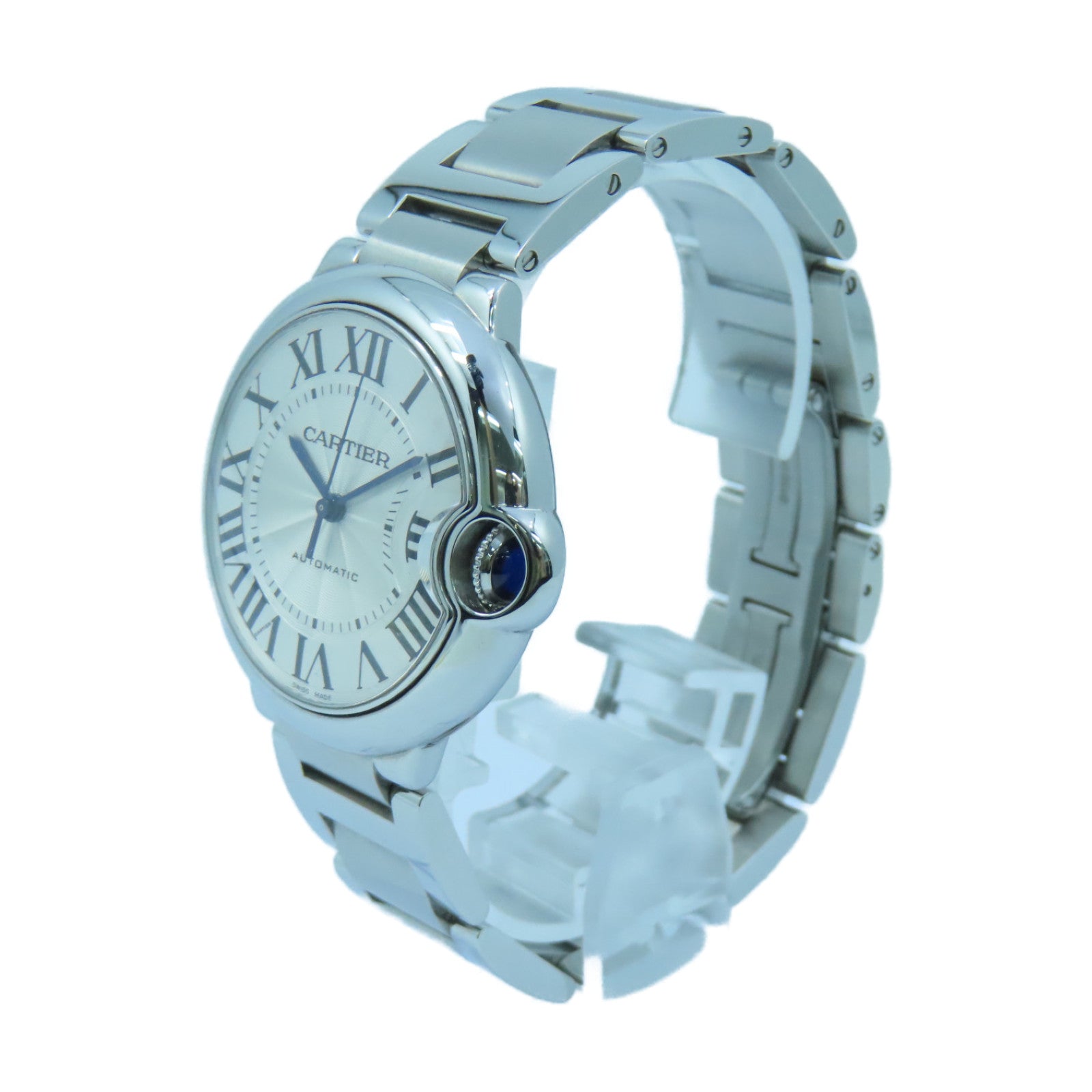 CARTIER Ballon Blue不鏽鋼手錶自動機芯銀色