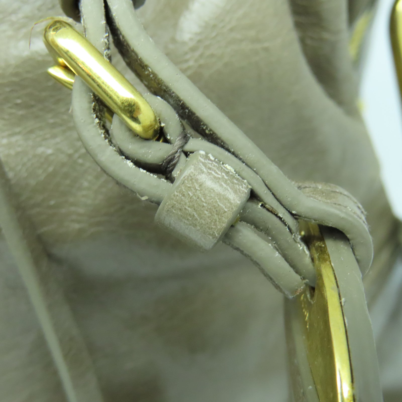 PRADA 牛皮皮革2way Shoulder Bag金扣手挽肩背兩用袋米色