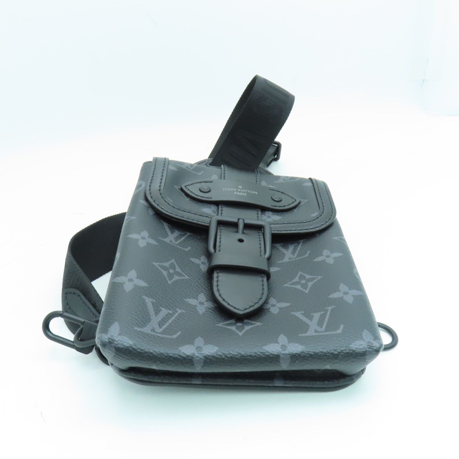 LOUIS VUITTON Monogram Eclipse Saumur Shoulder Bag斜孭袋黑色
