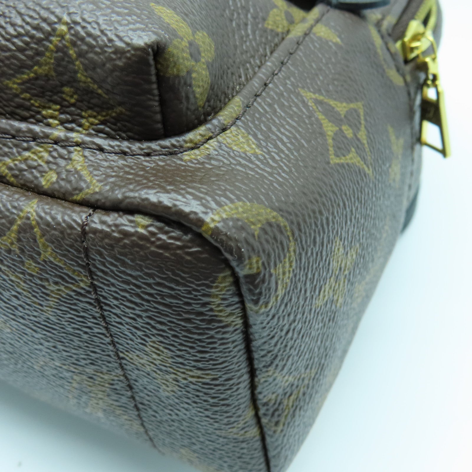 LOUIS VUITTON Monogram Palm Springs Mini金扣背包棕色
