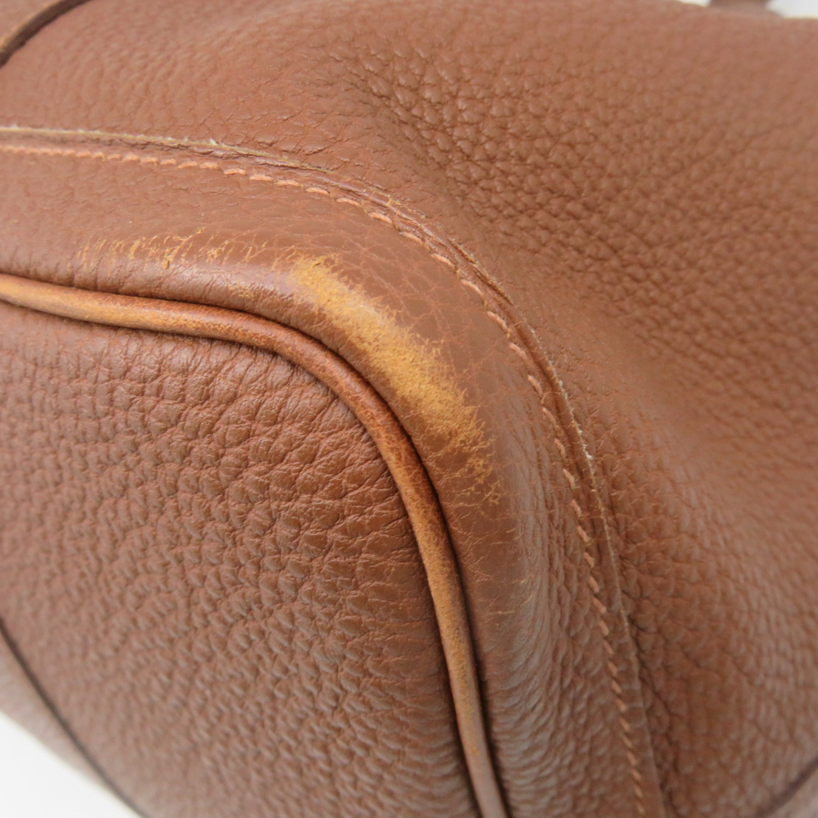 HERMES Negonda皮革Garden Party PM Tote Bag銀扣手挽袋經典駝色