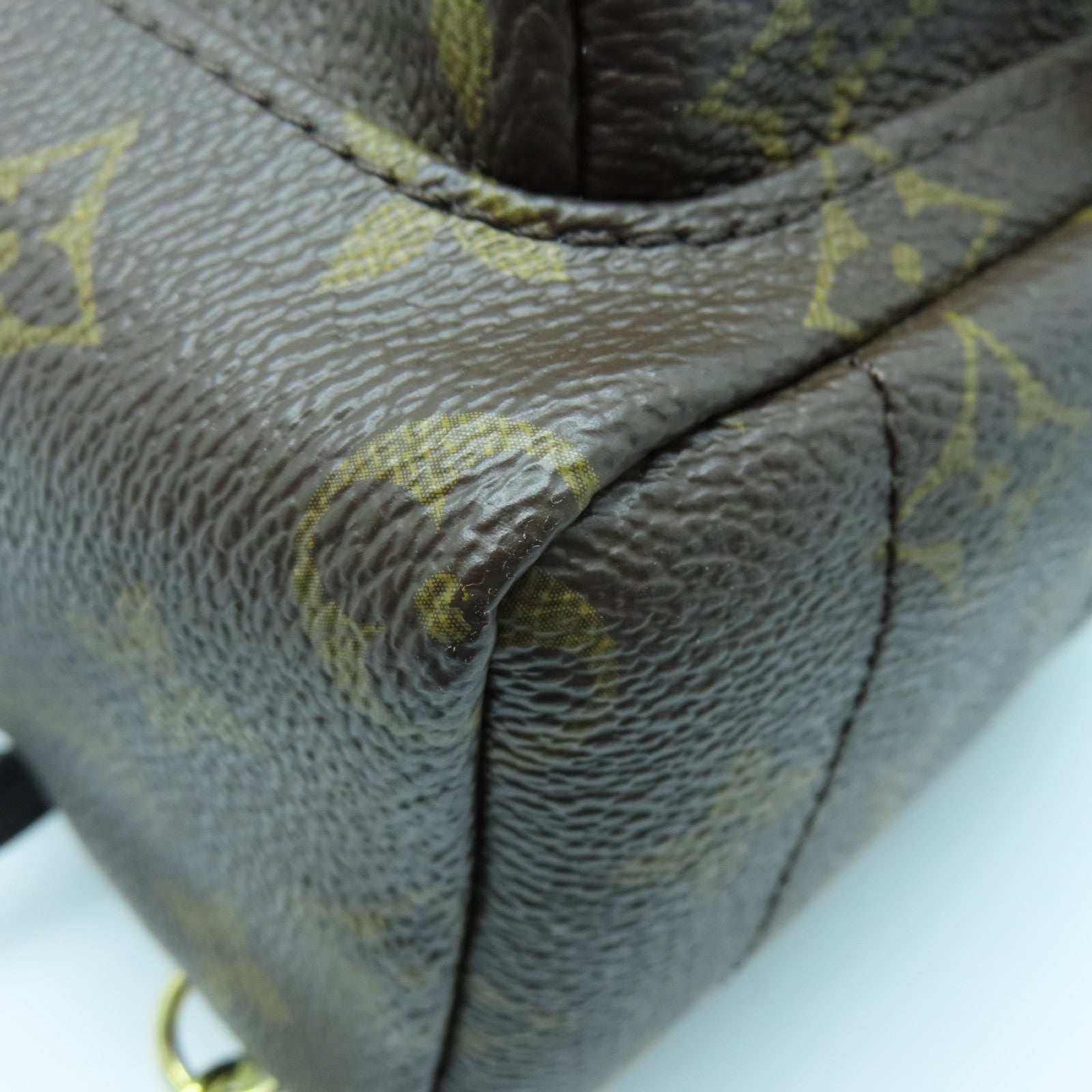 LOUIS VUITTON Monogram Palm Springs Mini金扣背包棕色