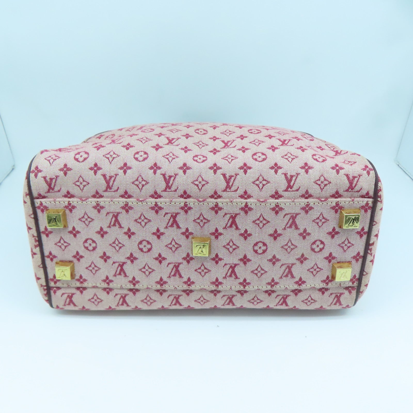 LOUIS VUITTON Monogram Mini Josephine PM金扣肩背袋酒红色