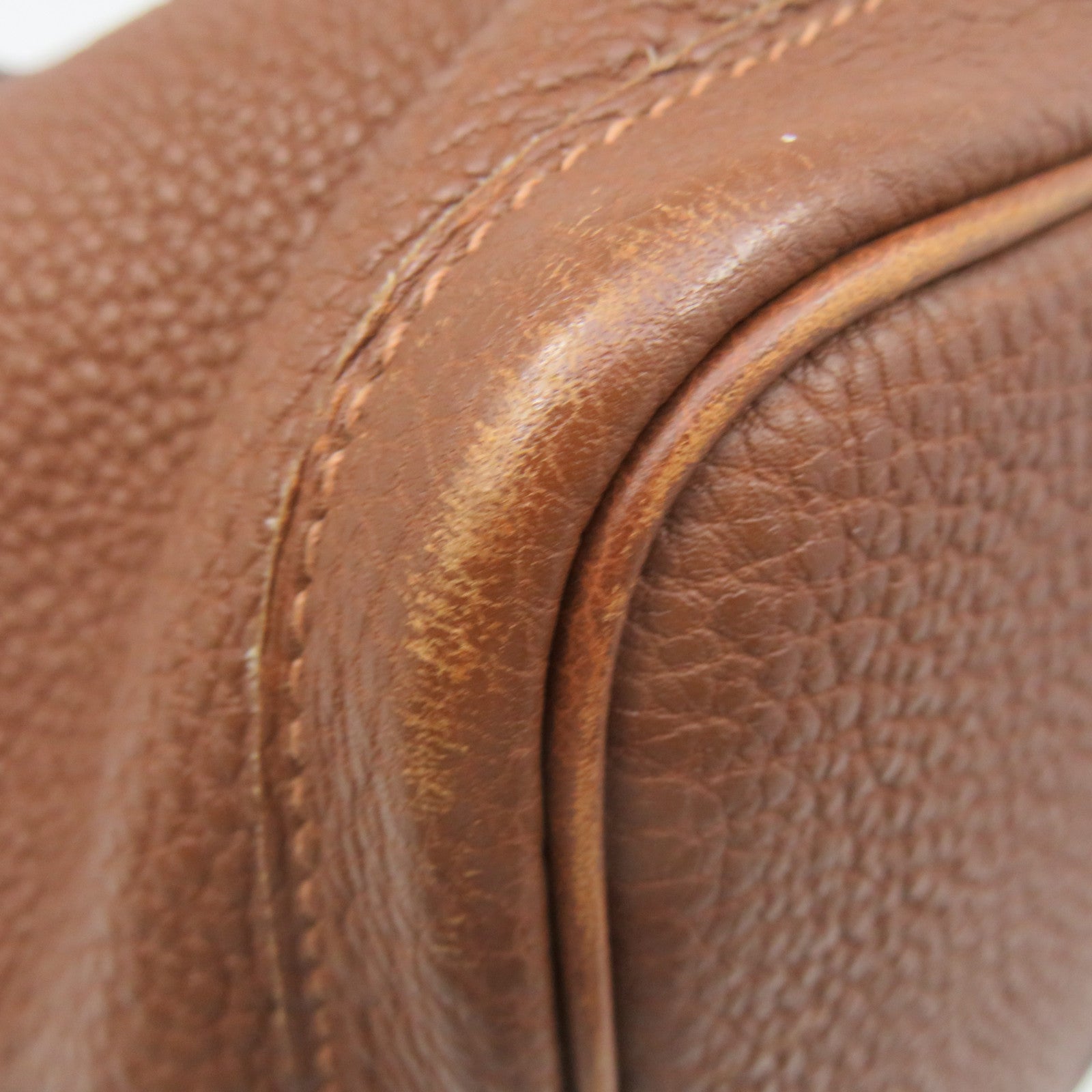 HERMES Negonda皮革Garden Party PM Tote Bag銀扣手挽袋經典駝色