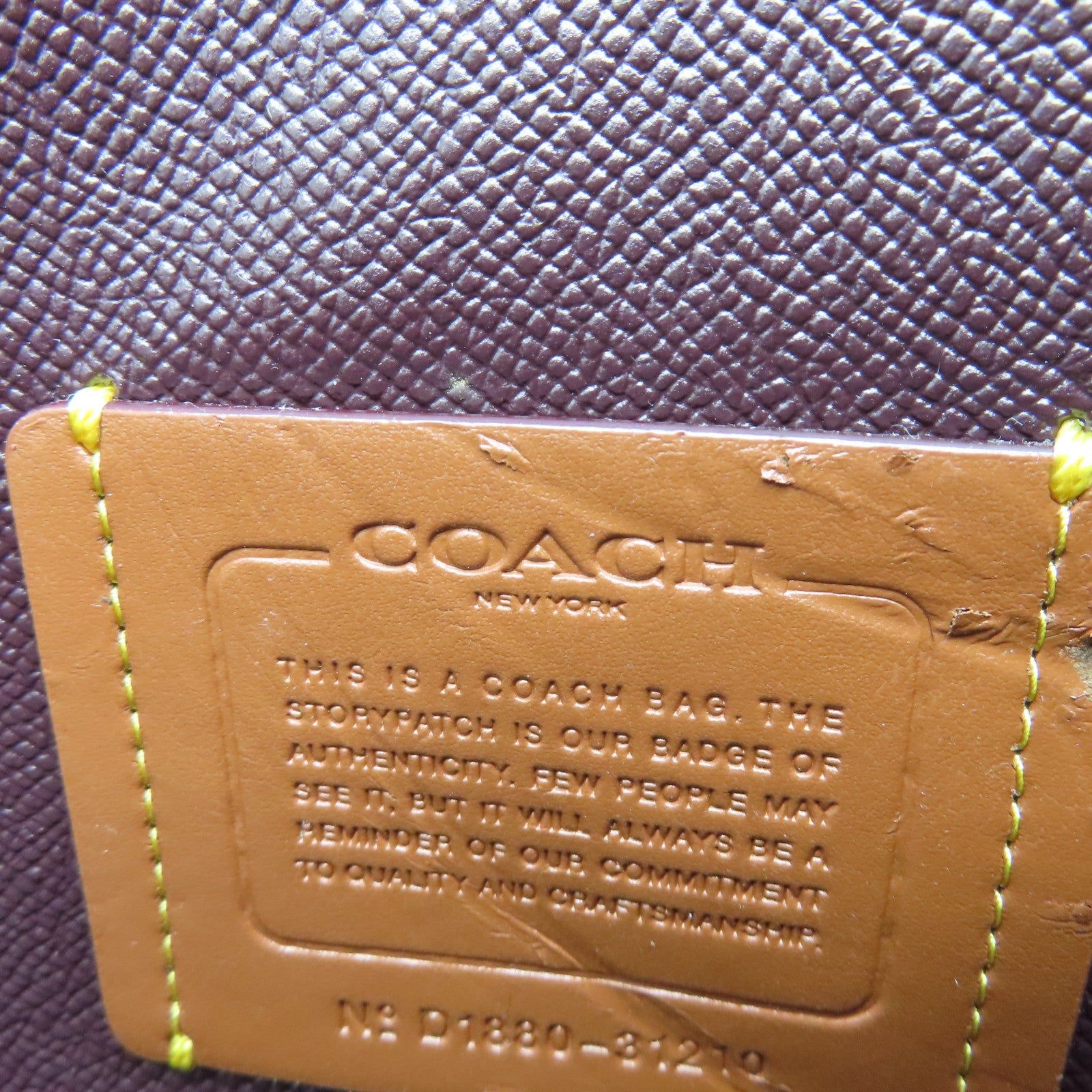 COACH Coated Leather 2way Shoulder Bag Gold Buckle Handle Shoulder Bag Brown/Beige