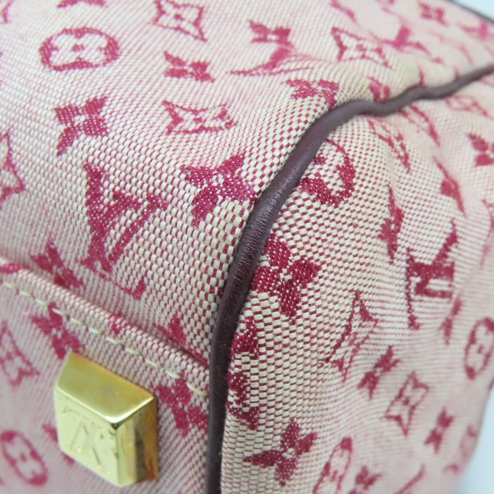 LOUIS VUITTON Monogram Mini Josephine PM金扣肩背袋酒红色