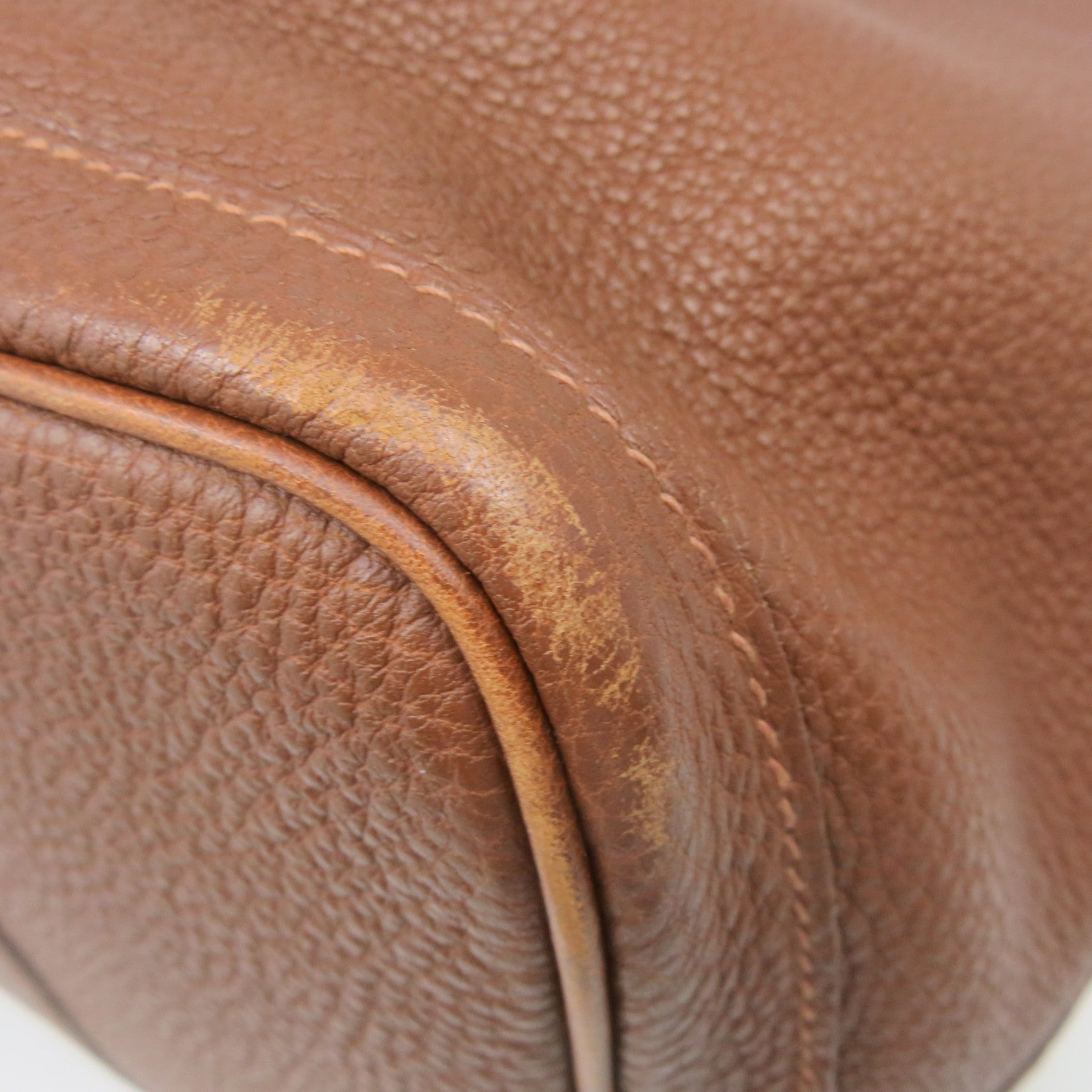 HERMES Negonda皮革Garden Party PM Tote Bag銀扣手挽袋經典駝色