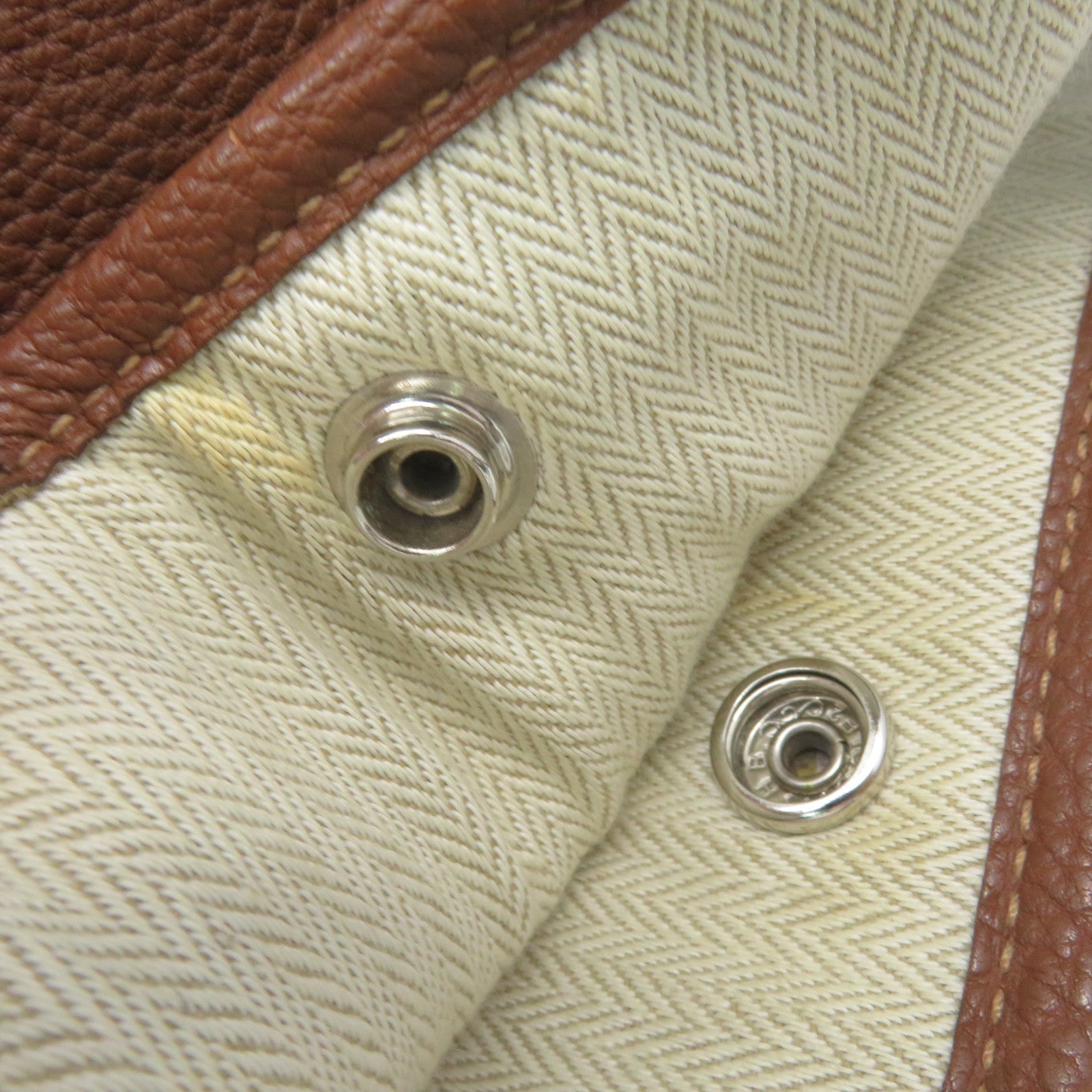 HERMES Negonda皮革Garden Party PM Tote Bag銀扣手挽袋經典駝色