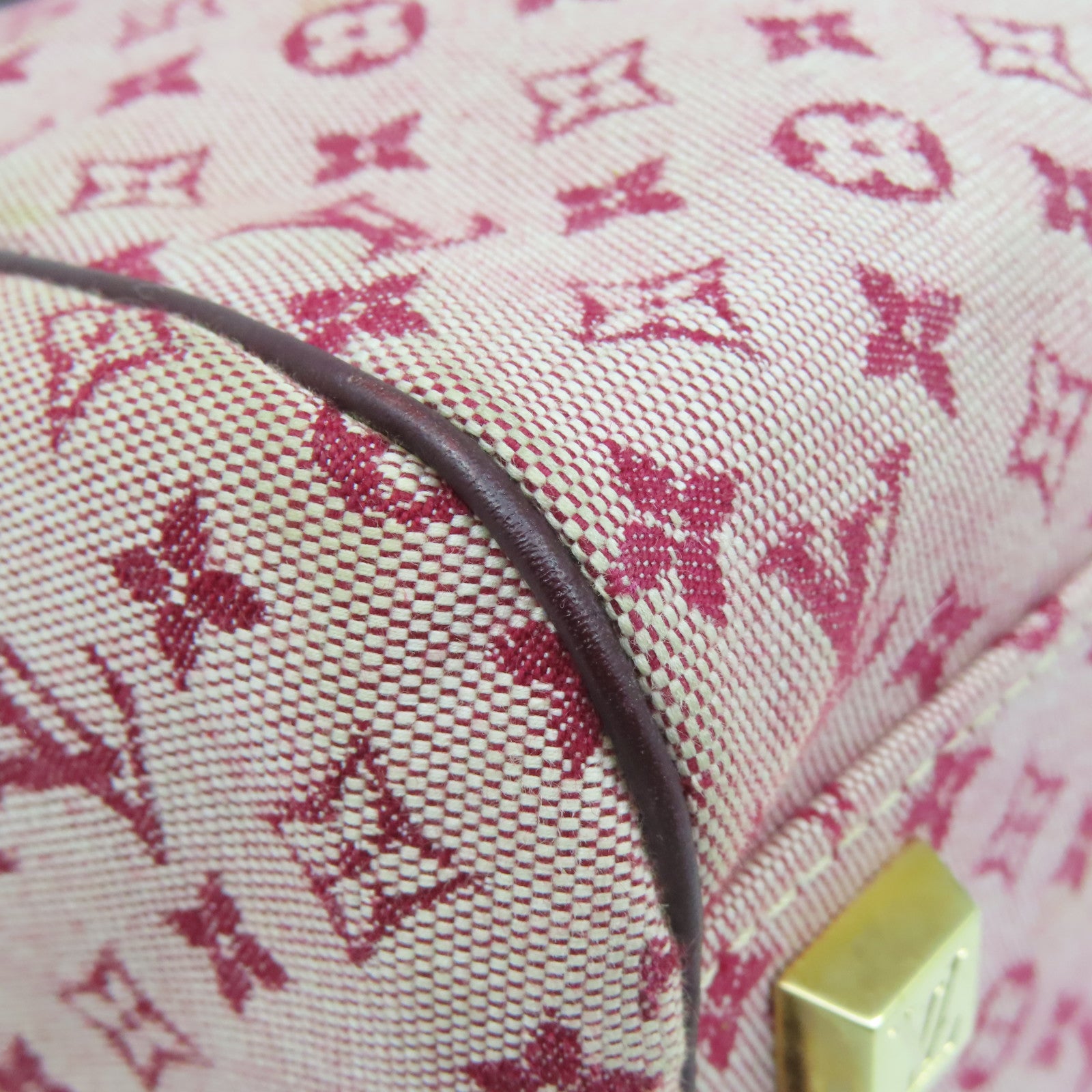 LOUIS VUITTON Monogram Mini Josephine PM金扣肩背袋酒红色