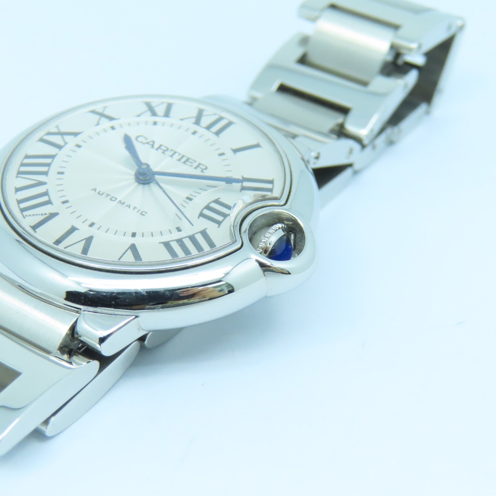 CARTIER Ballon Blue不鏽鋼手錶自動機芯銀色