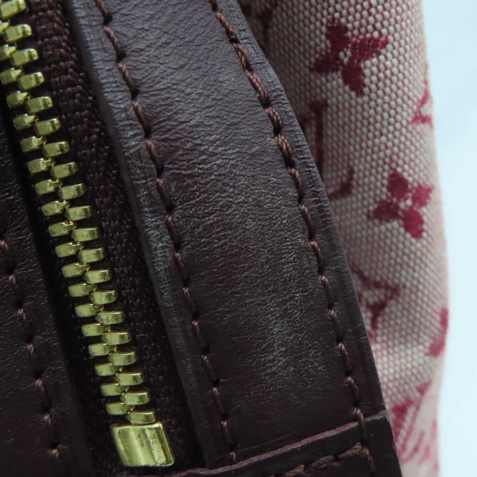 LOUIS VUITTON Monogram Mini Josephine PM金扣肩背袋酒红色