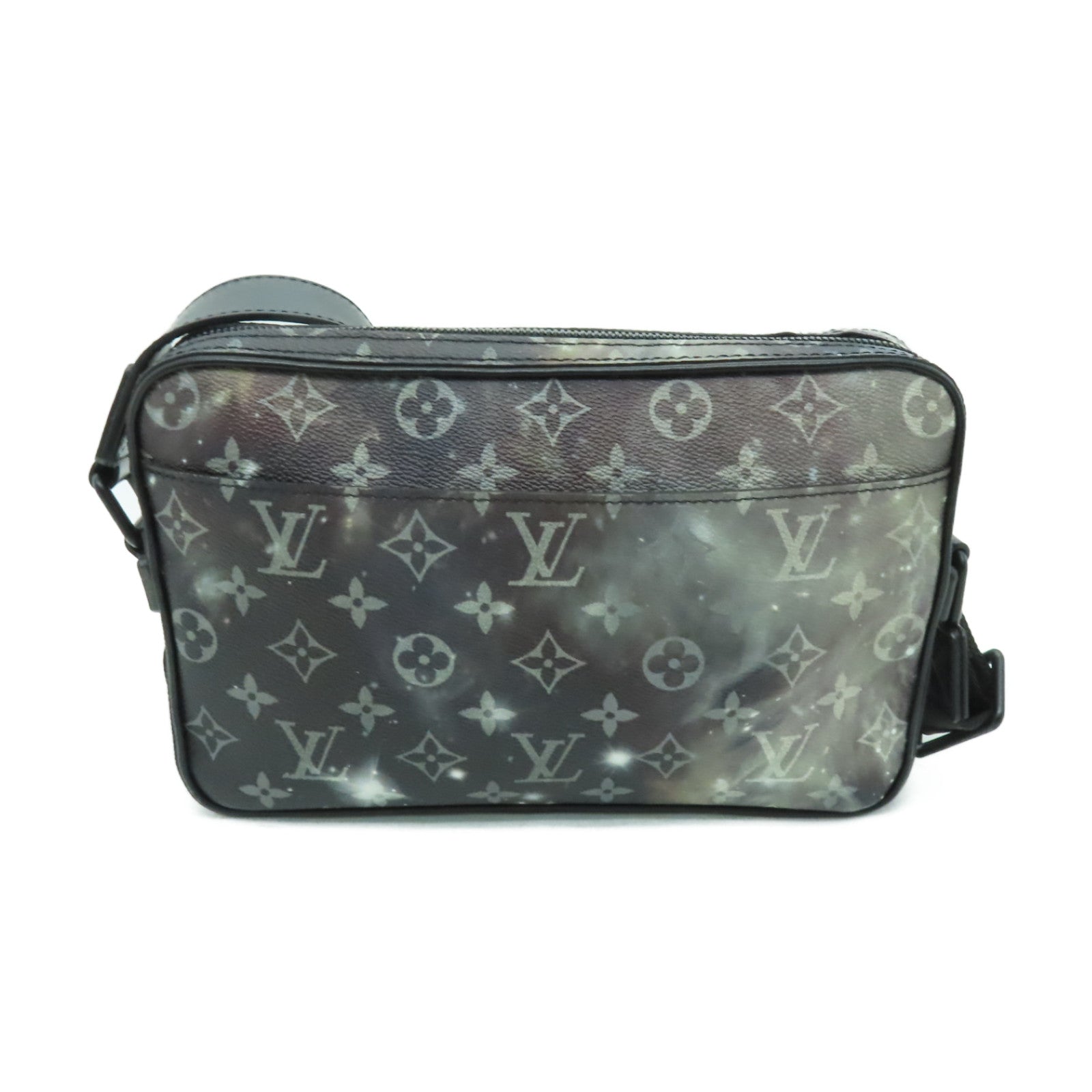 LOUIS VUITTON Monogram Galaxy Alpha Messenger肩背袋黑色/白色