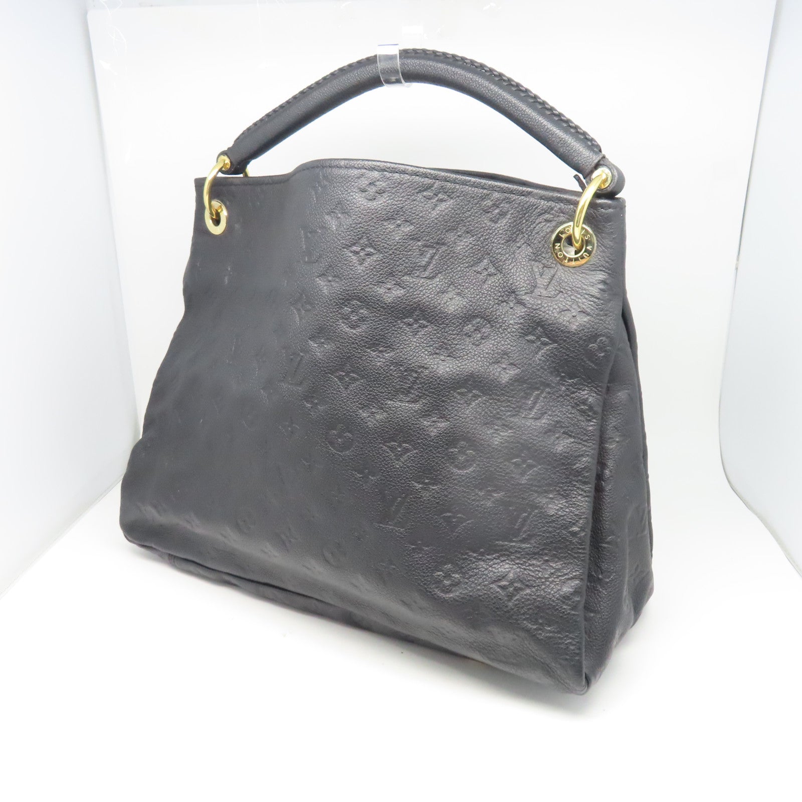 LOUIS VUITTON 【激減優惠】牛皮皮革Artsy金扣手挽袋黑色