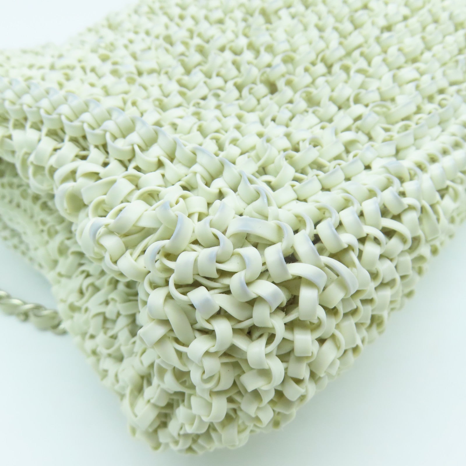 ANTEPRIMA PVC Shoulder Bag銀扣鏈帶肩背袋白色/炫光