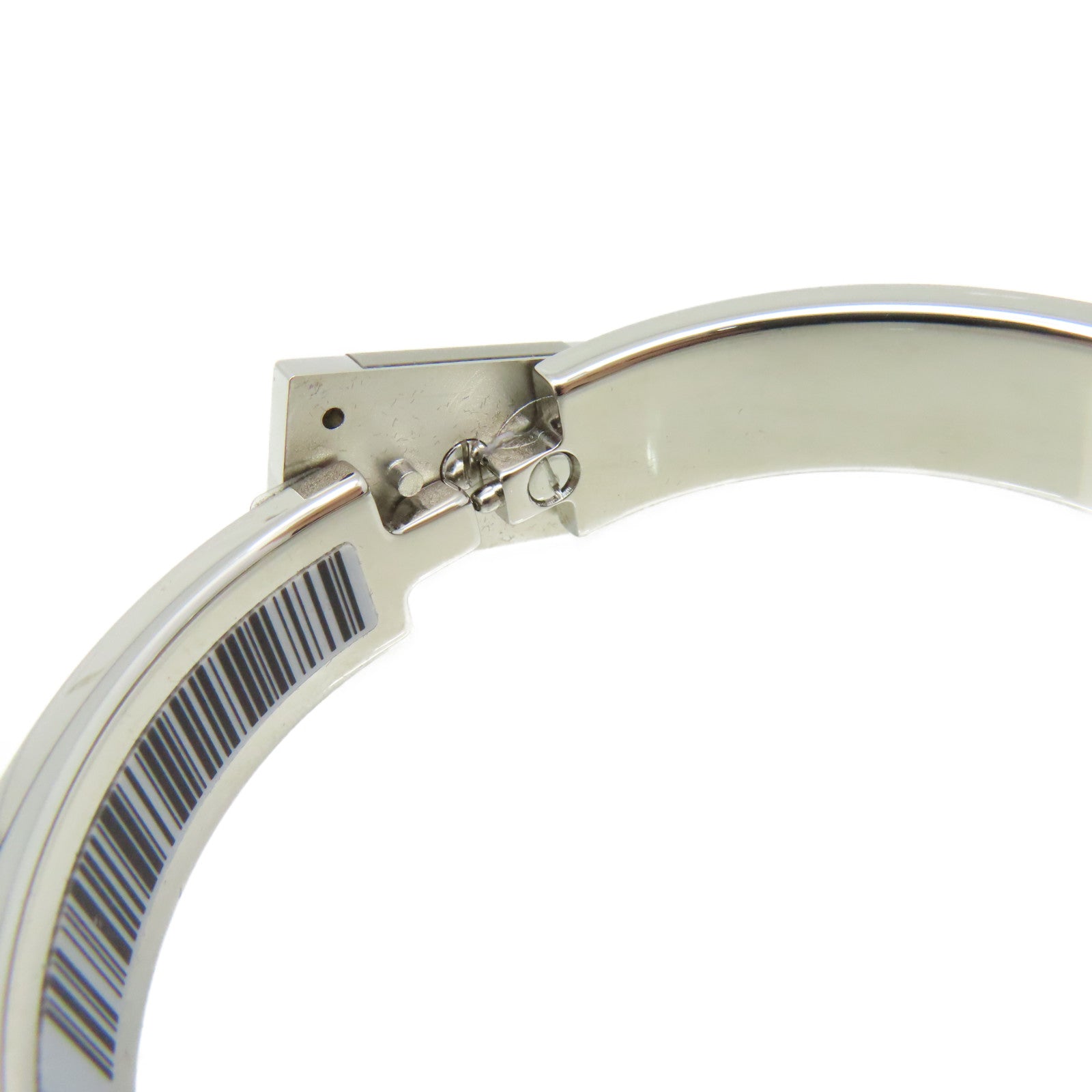 HERMES 金屬/陶瓷Clic Anneau Bracelet銀扣手鏈Rose Drage淺粉紅/銀色