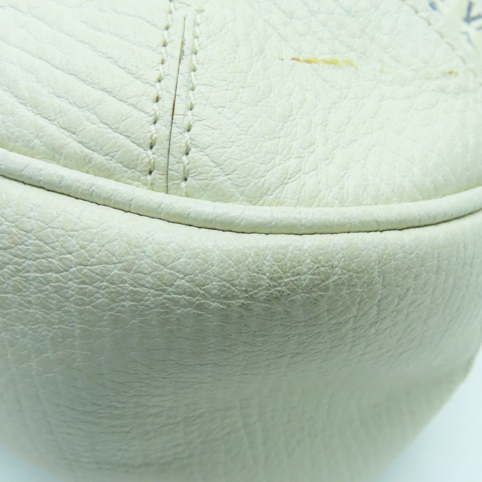 LOUIS VUITTON Monogram Mini Lin Marina GM金扣手挽肩背兩用袋白色