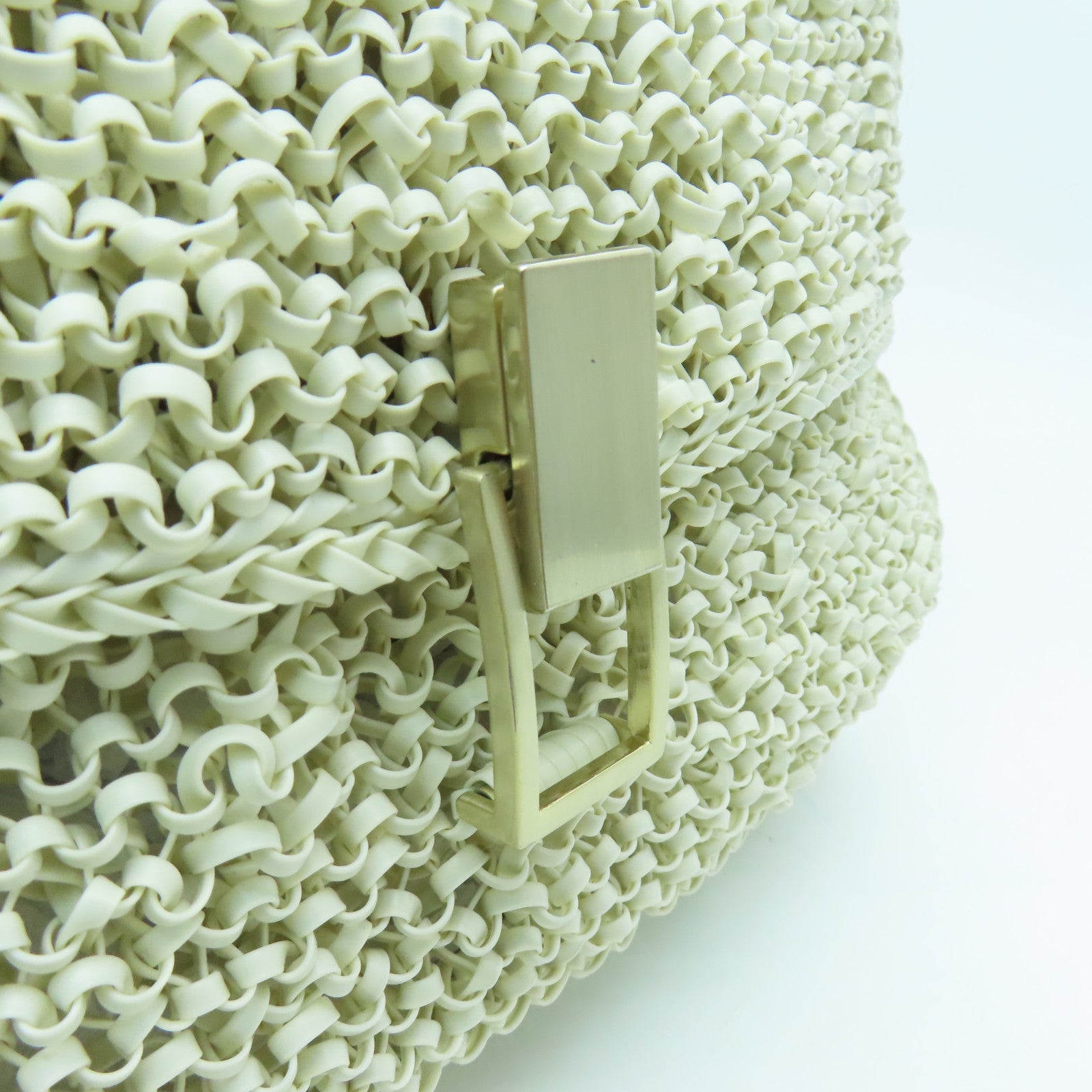 ANTEPRIMA PVC Shoulder Bag銀扣鏈帶肩背袋白色/炫光