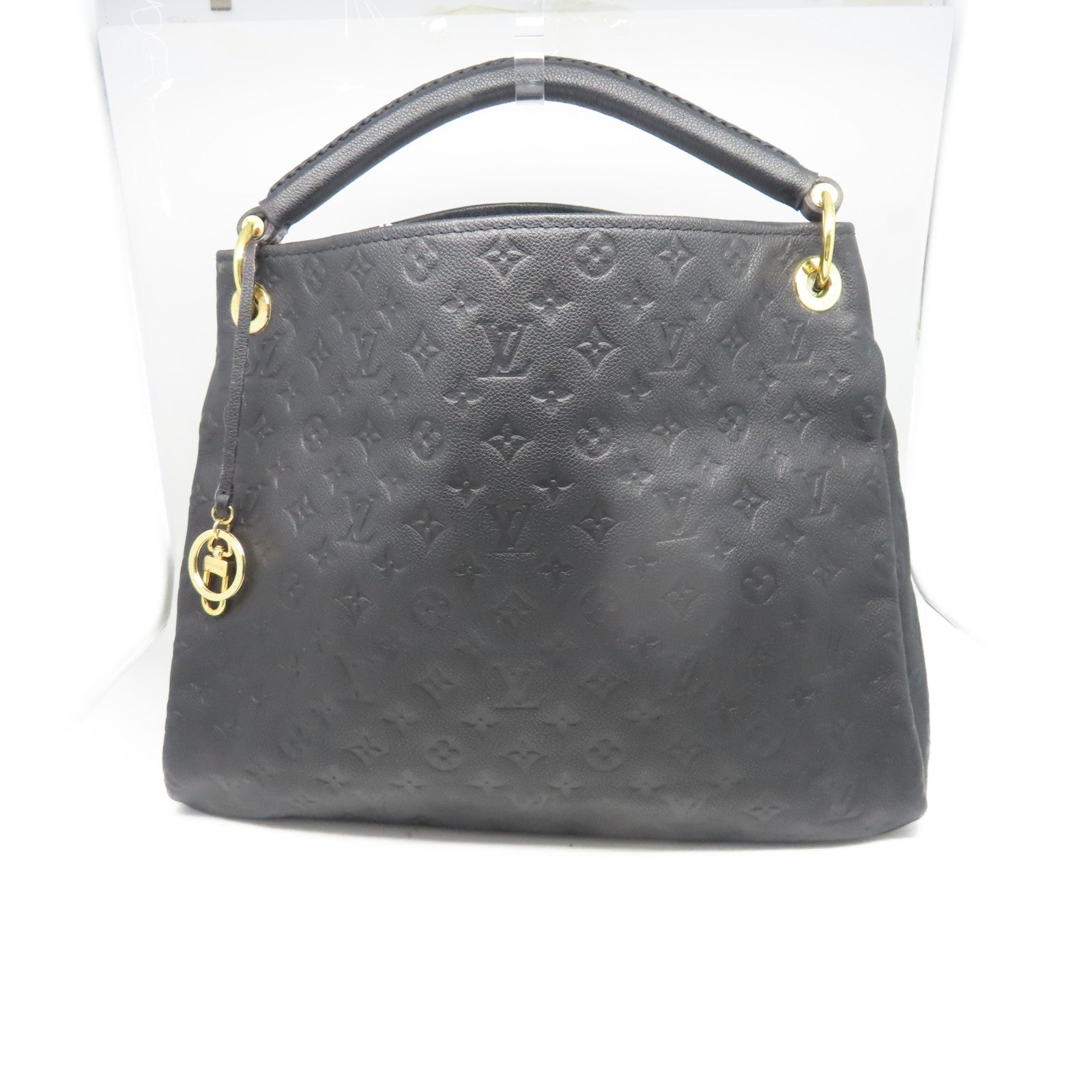 LOUIS VUITTON 【激減優惠】牛皮皮革Artsy金扣手挽袋黑色