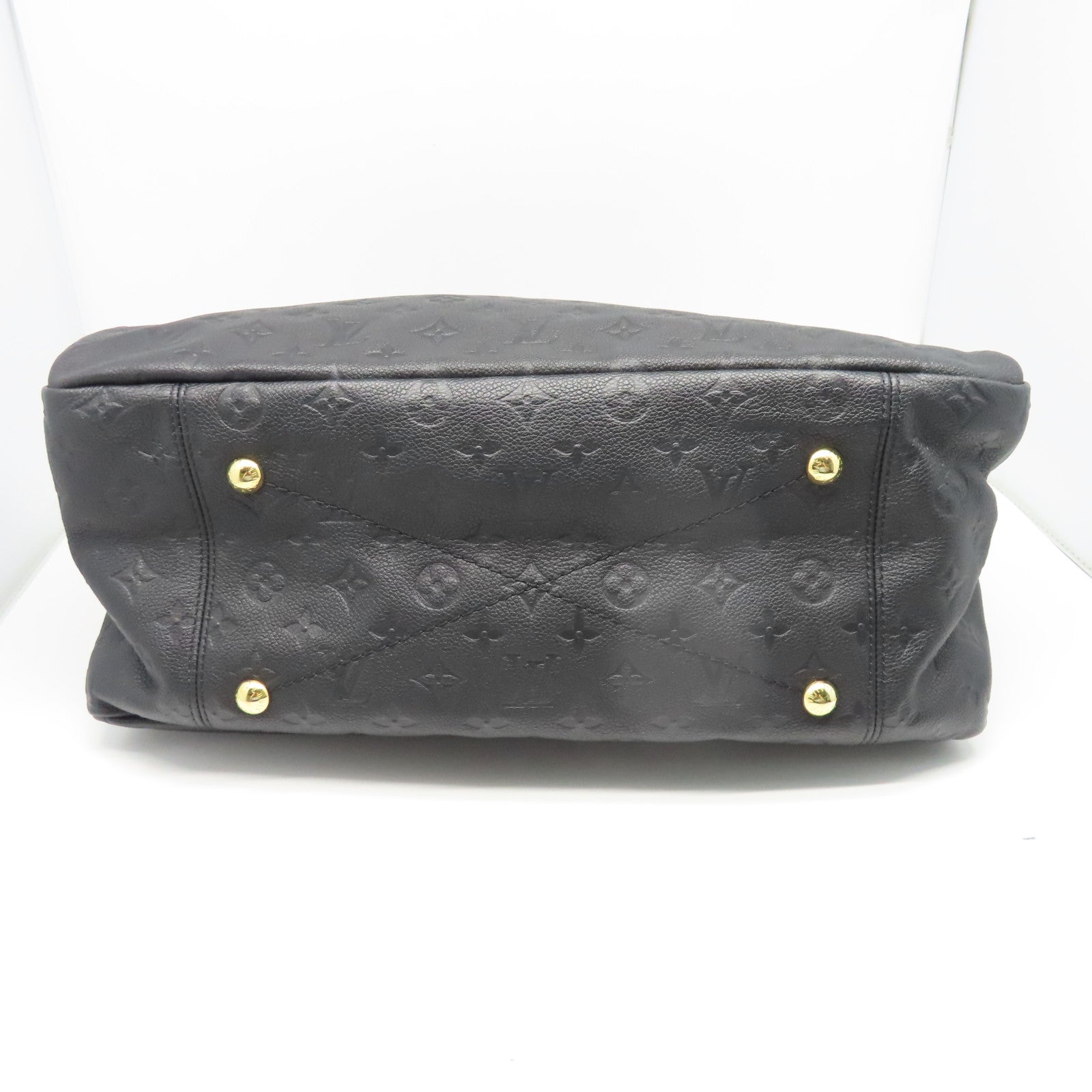 LOUIS VUITTON 【激減優惠】牛皮皮革Artsy金扣手挽袋黑色