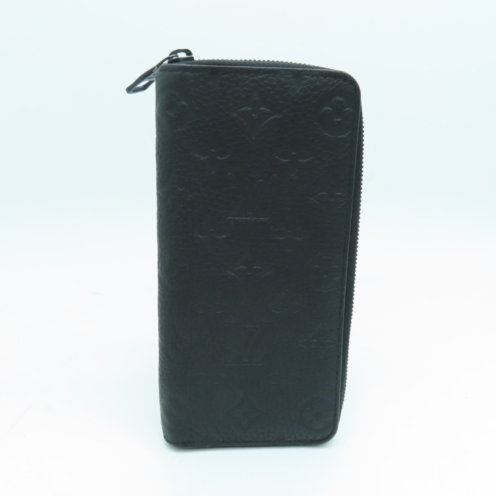 LOUIS VUITTON Monogram Empreinte Zippy Vertical Wallet长钱包黑色