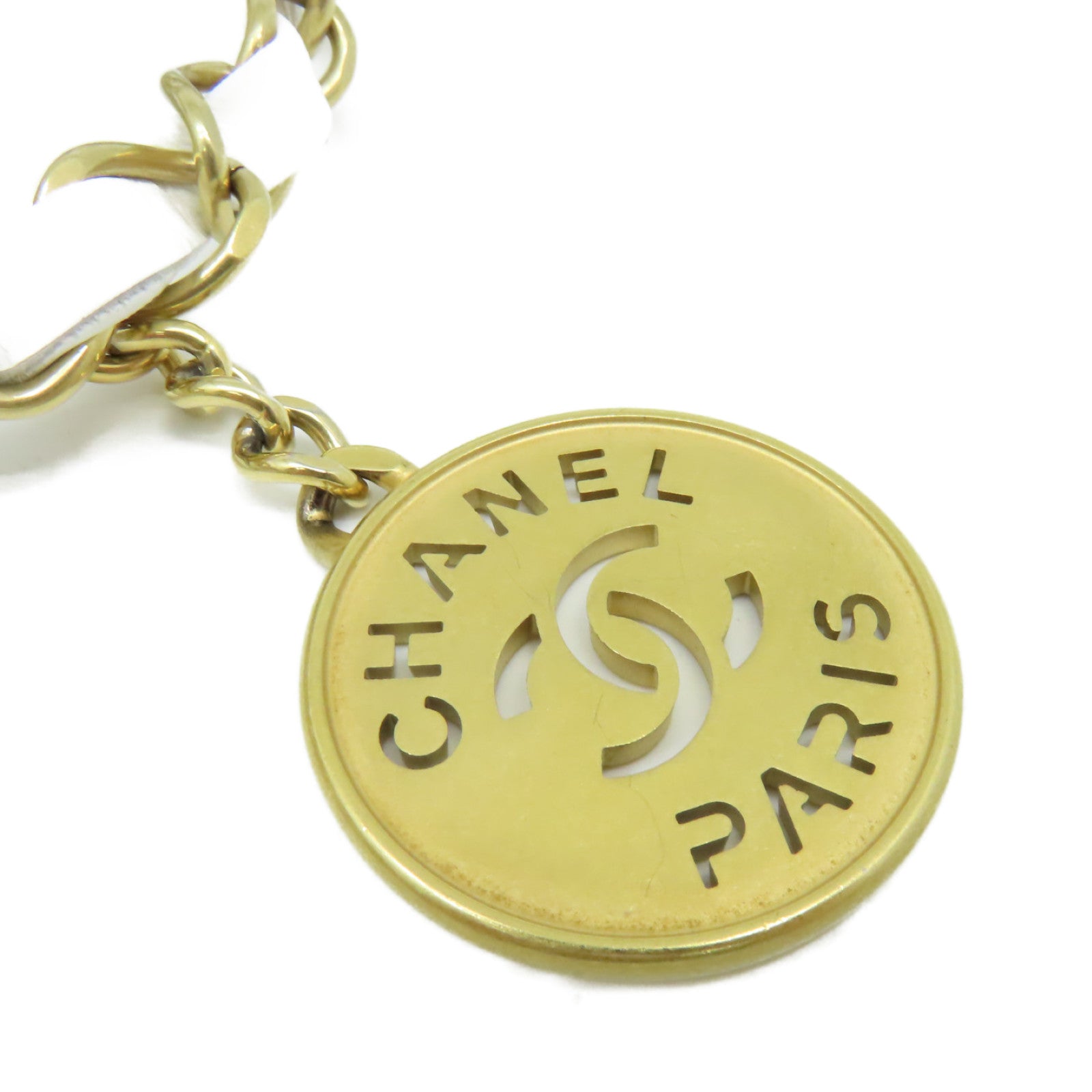 CHANEL 菱格牛皮皮革Chanel Small 22 Chain Shoulder Bag金扣鏈帶肩背袋白色