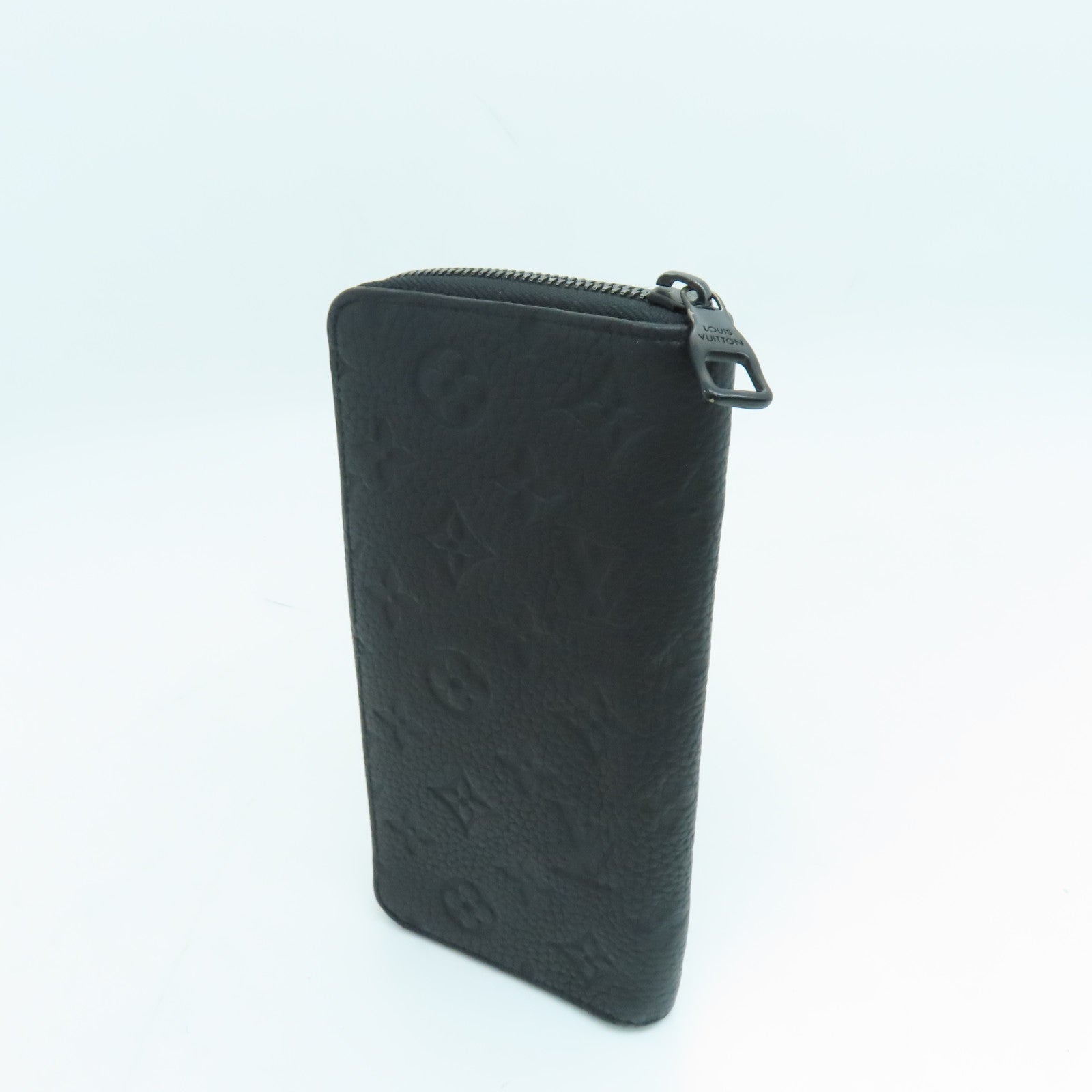 LOUIS VUITTON Monogram Empreinte Zippy Vertical Wallet长钱包黑色