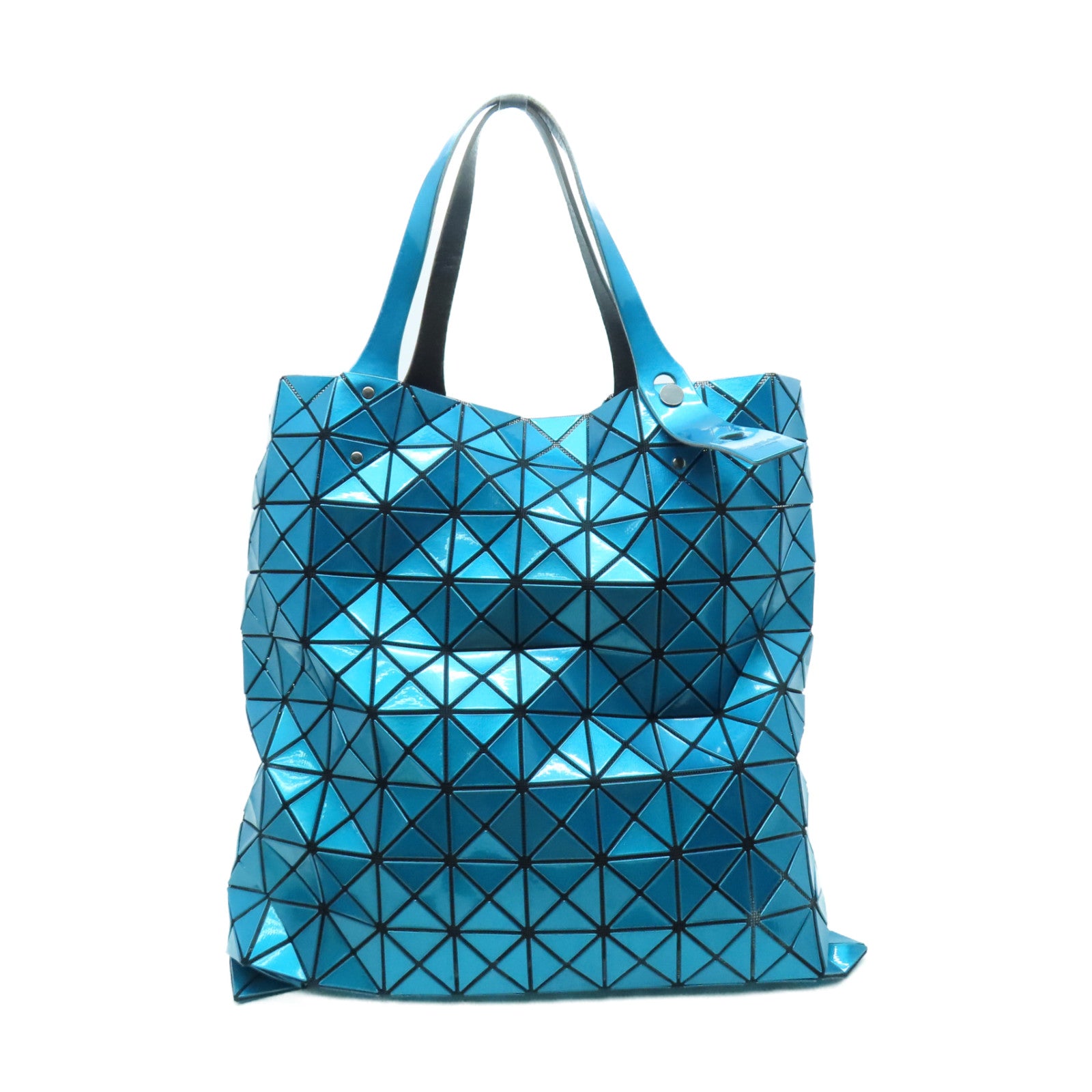 SELECTION PVC Baobao銀扣手挽袋藍色