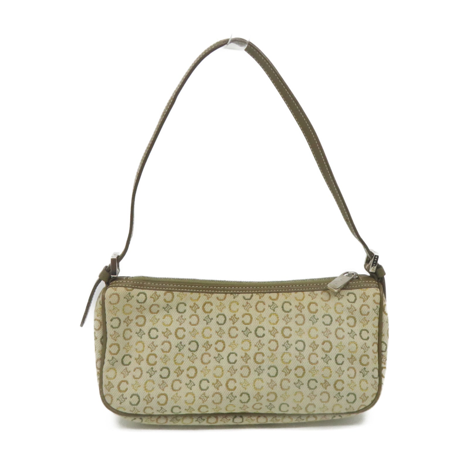 CELINE 帆布Shoulder Bag肩背袋杏色/啡色