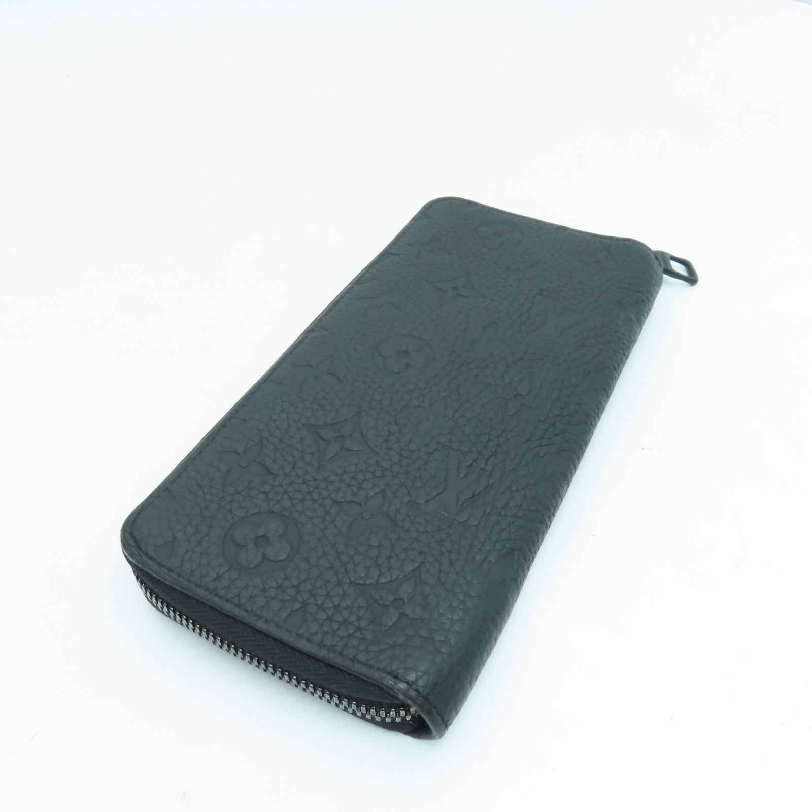 LOUIS VUITTON Monogram Empreinte Zippy Vertical Wallet长钱包黑色
