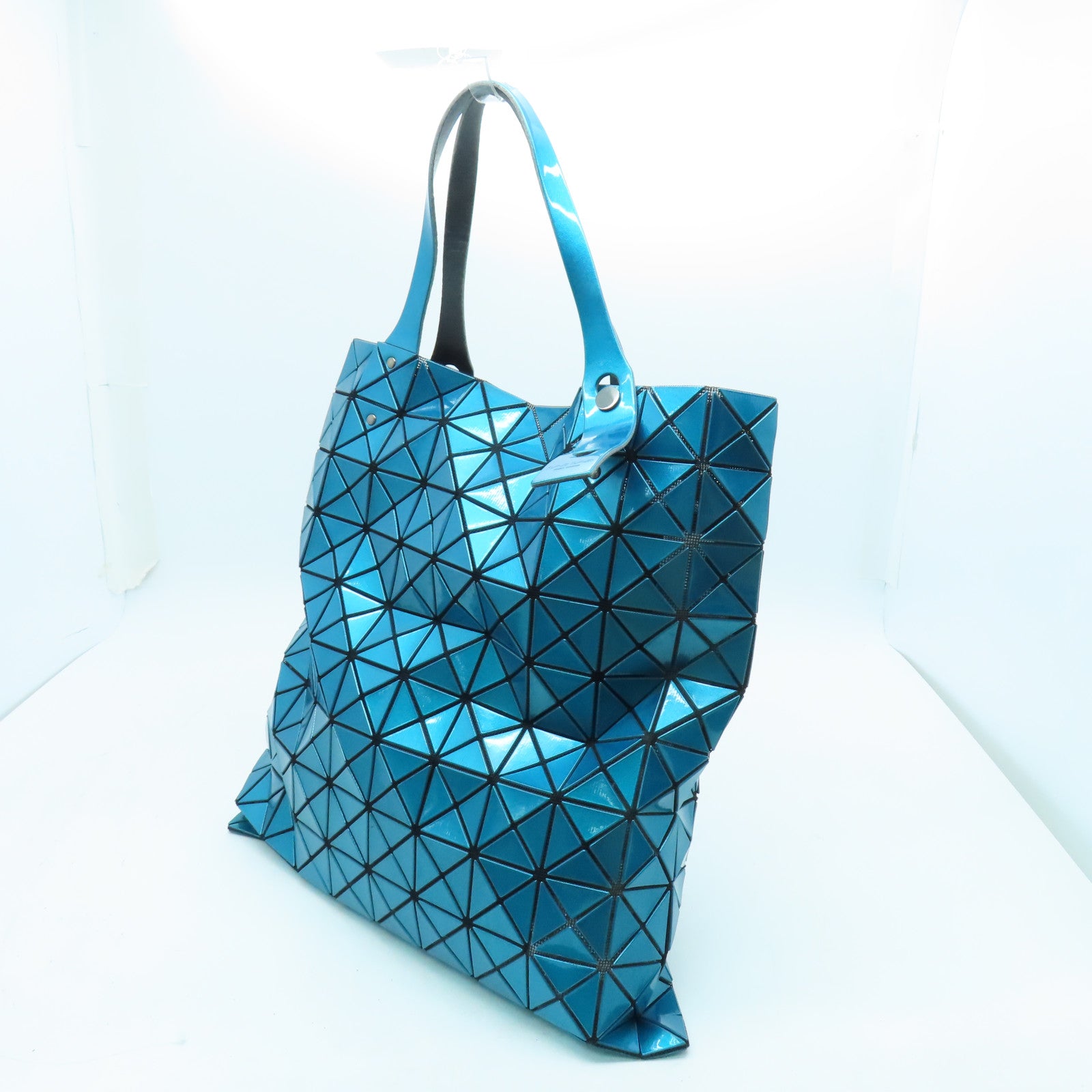 SELECTION PVC Baobao銀扣手挽袋藍色