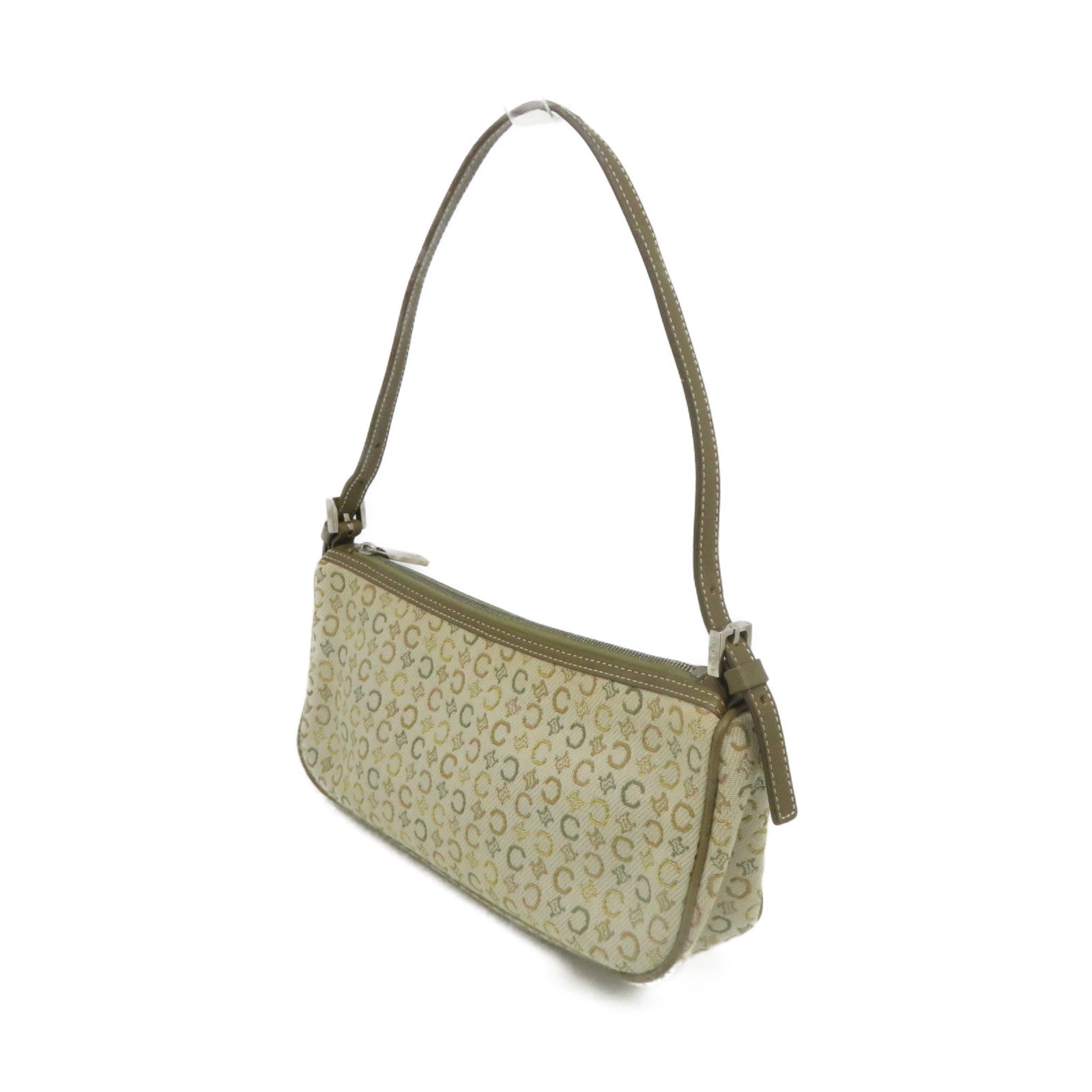CELINE 帆布Shoulder Bag肩背袋杏色/啡色