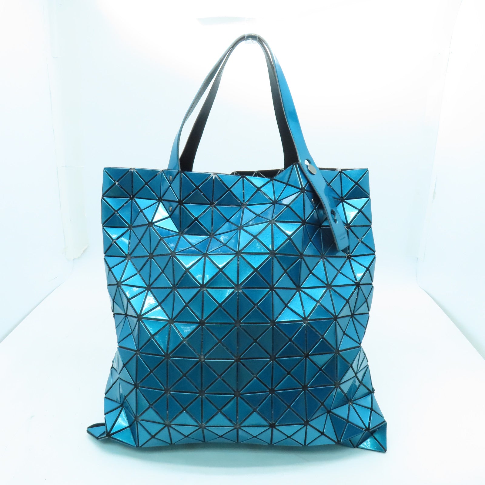 SELECTION PVC Baobao銀扣手挽袋藍色