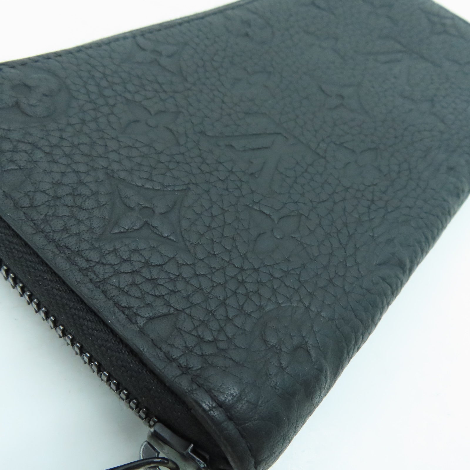 LOUIS VUITTON Monogram Empreinte Zippy Vertical Wallet长钱包黑色