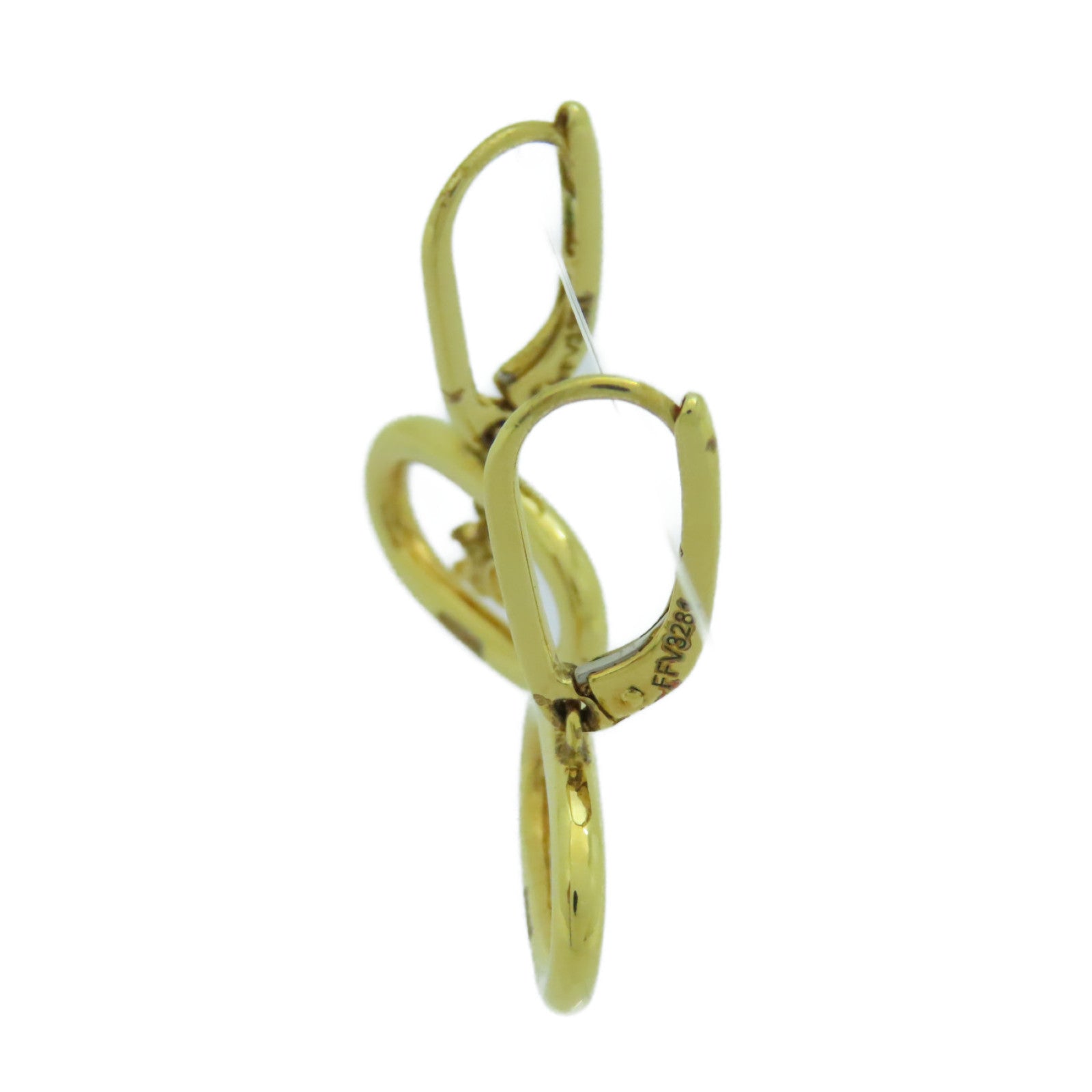 CELINE 金屬Brass Triomphe Mobile Earrings耳環金色