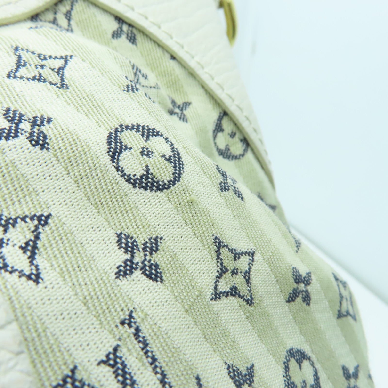 LOUIS VUITTON Monogram Mini Lin Marina GM金扣手挽肩背兩用袋白色