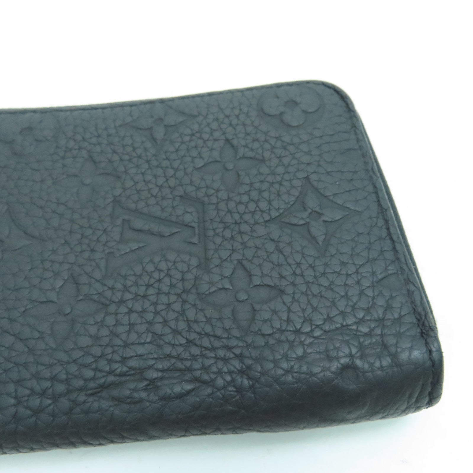 LOUIS VUITTON Monogram Empreinte Zippy Vertical Wallet长钱包黑色