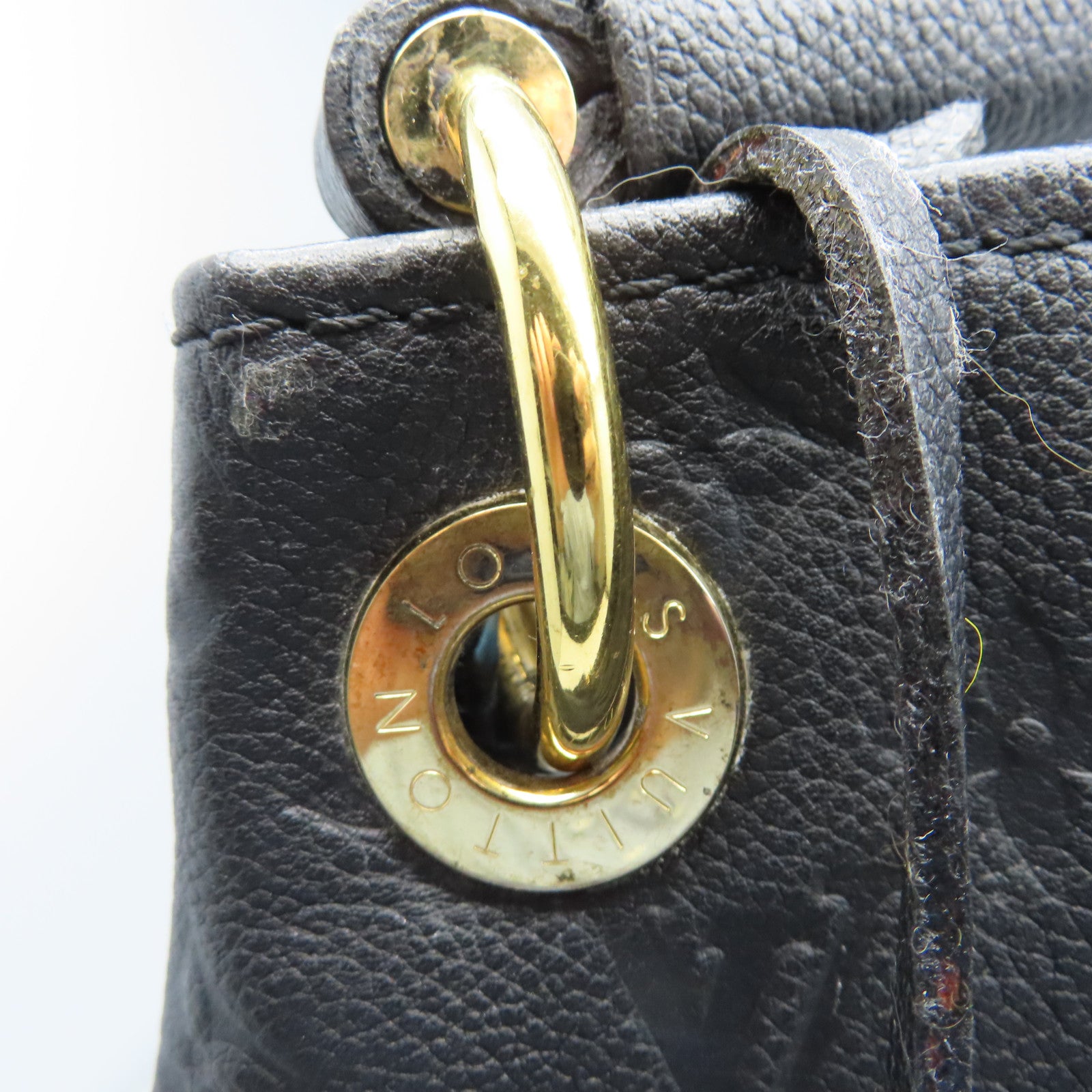 LOUIS VUITTON 【激減優惠】牛皮皮革Artsy金扣手挽袋黑色