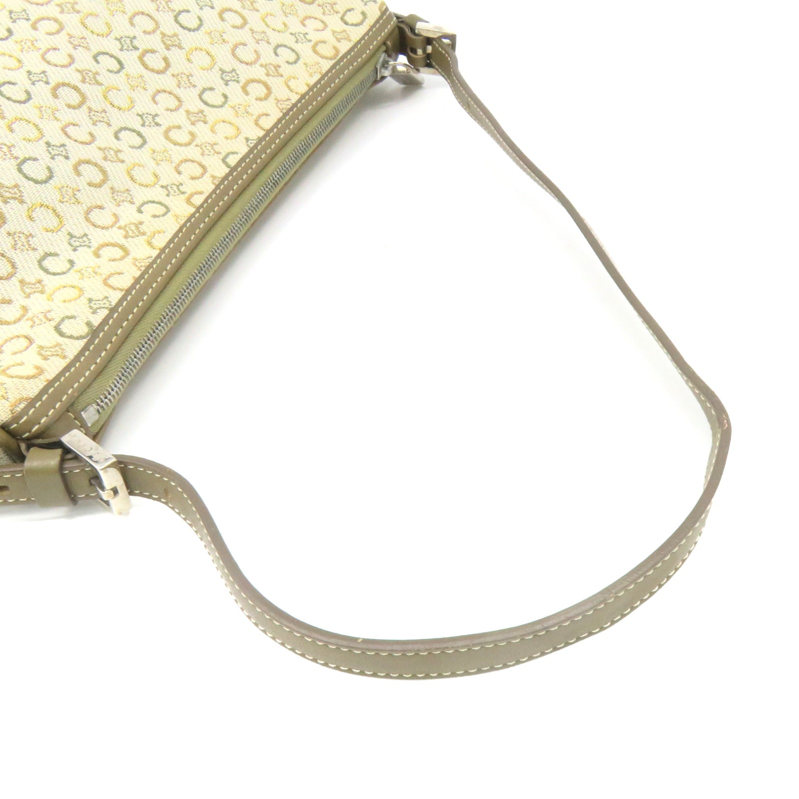 CELINE 帆布Shoulder Bag肩背袋杏色/啡色