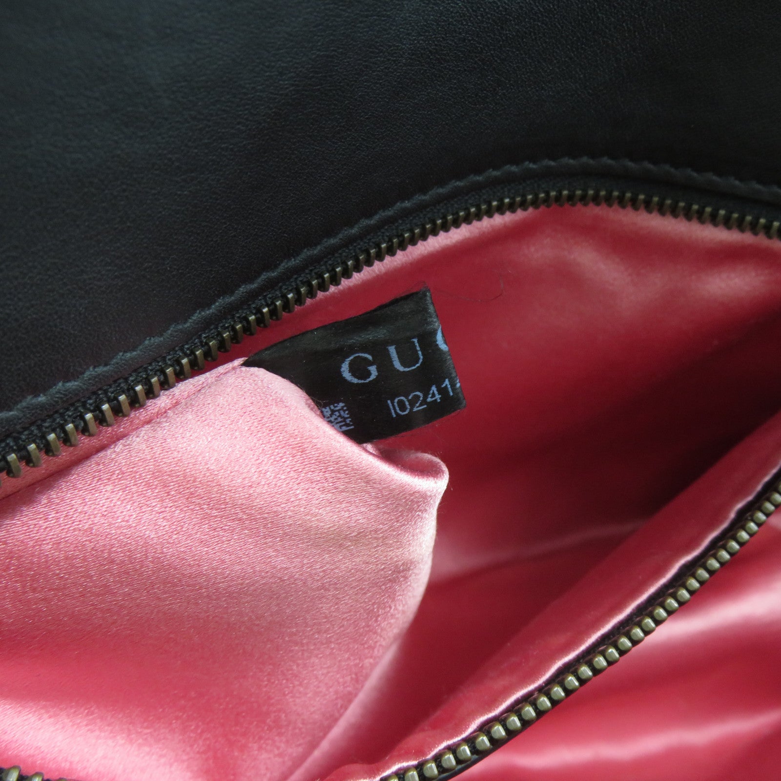 GUCCI 麂皮皮革GG Marmont金扣鏈帶肩背袋黑色