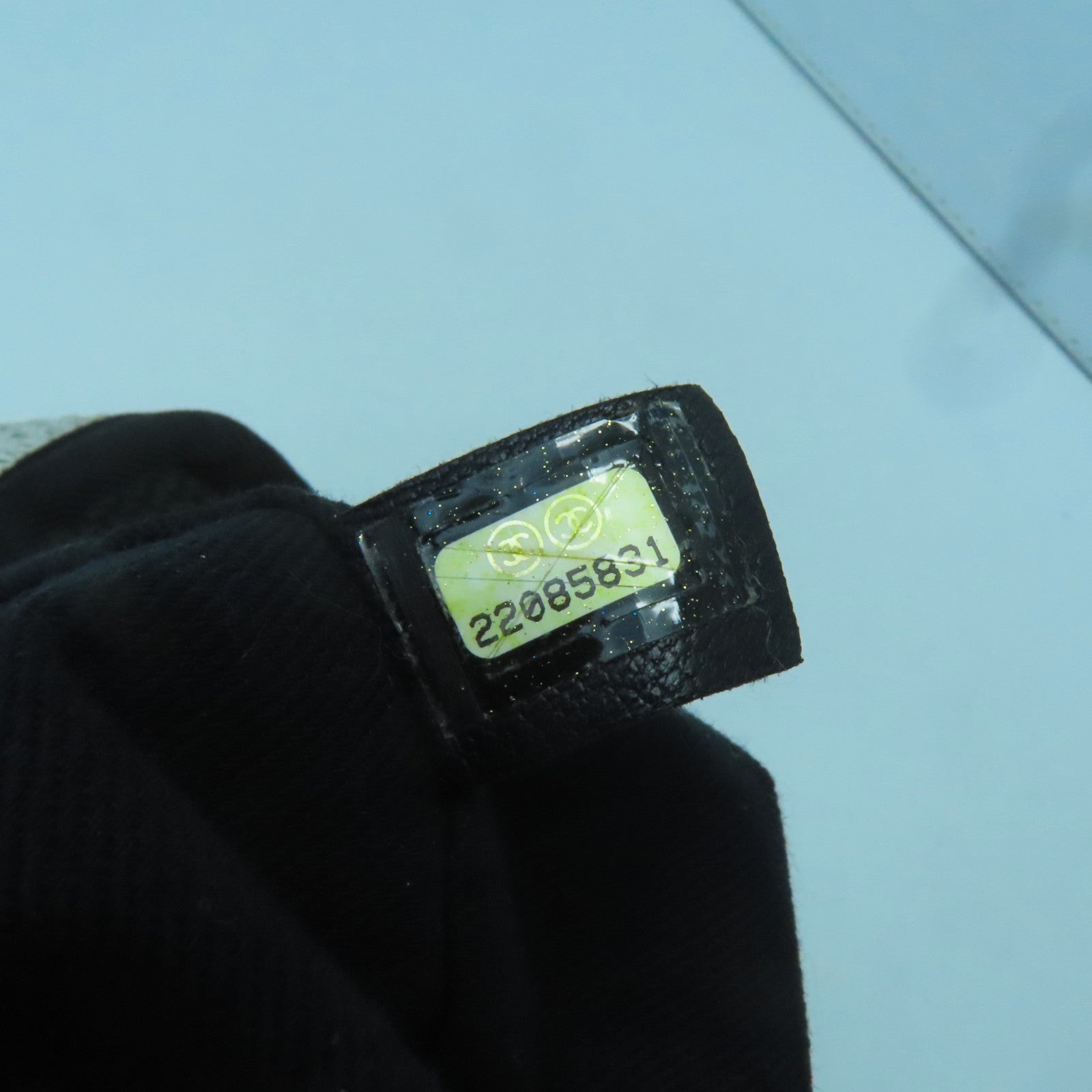 CHANEL 帆布/皮革Deauville Tote銀扣手挽肩背兩用袋灰色/黑色