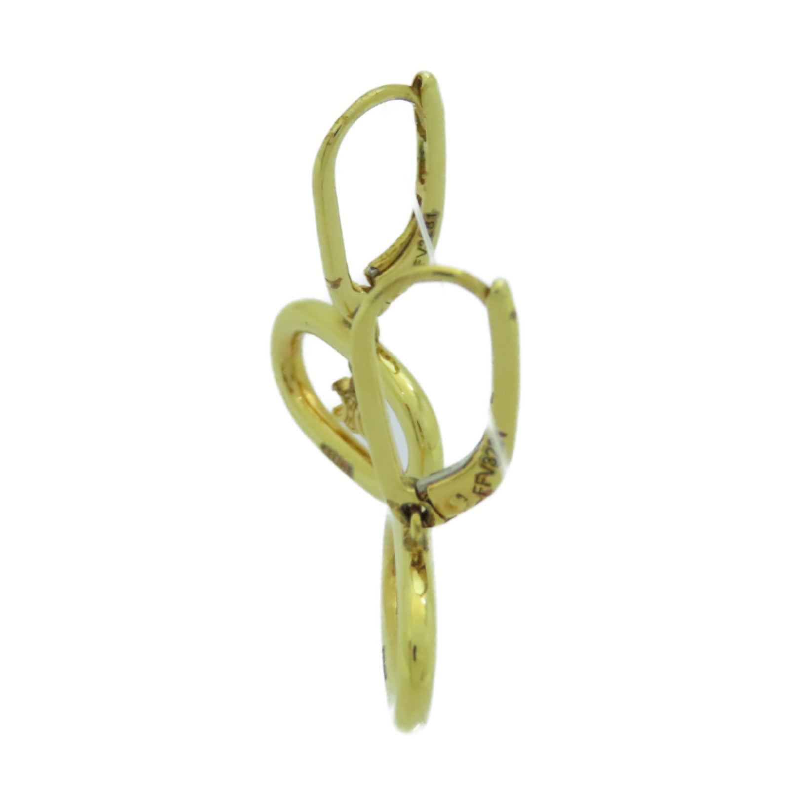 CELINE 金屬Brass Triomphe Mobile Earrings耳環金色