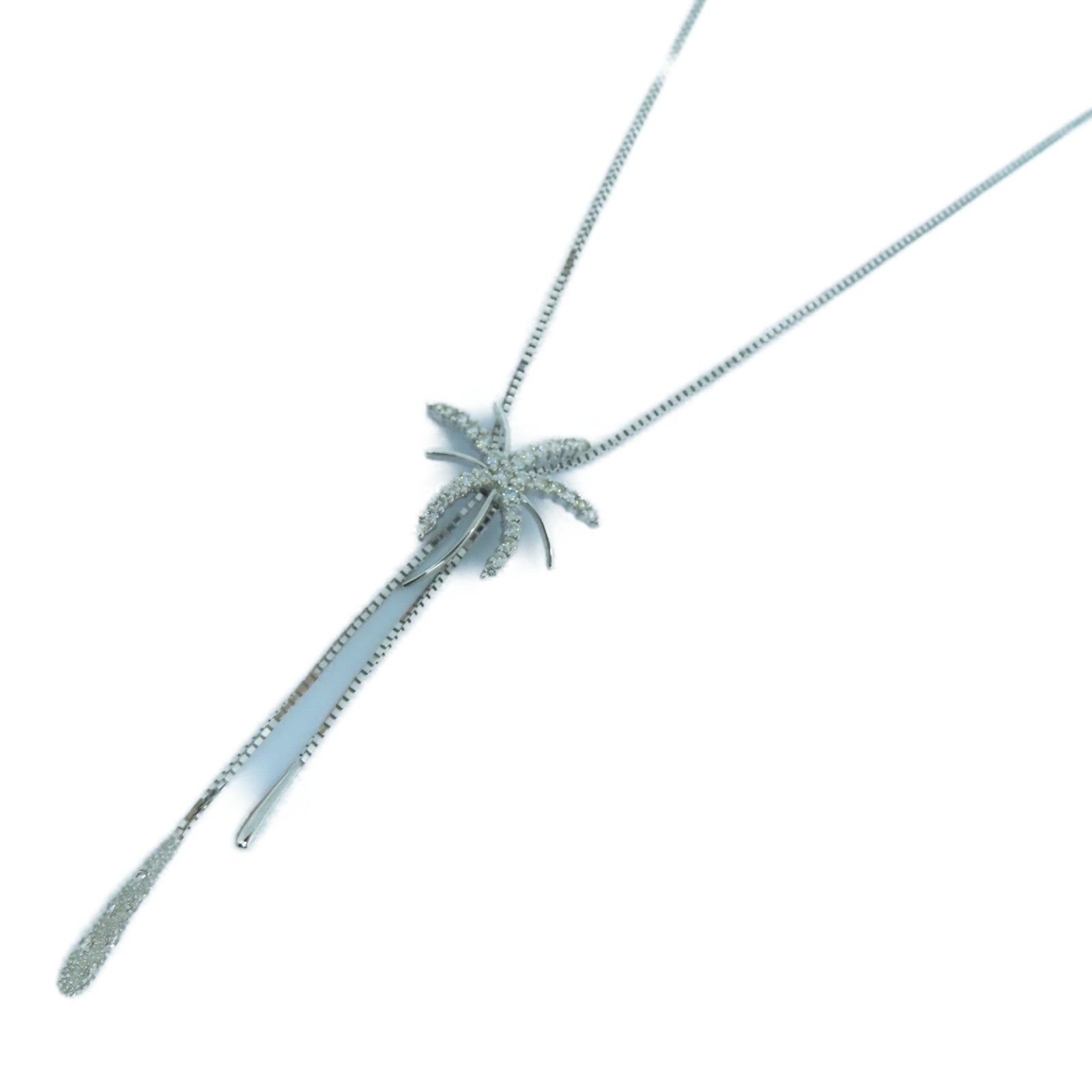 JEWELRY 18K White Gold Diamond Necklace Diamond Necklace