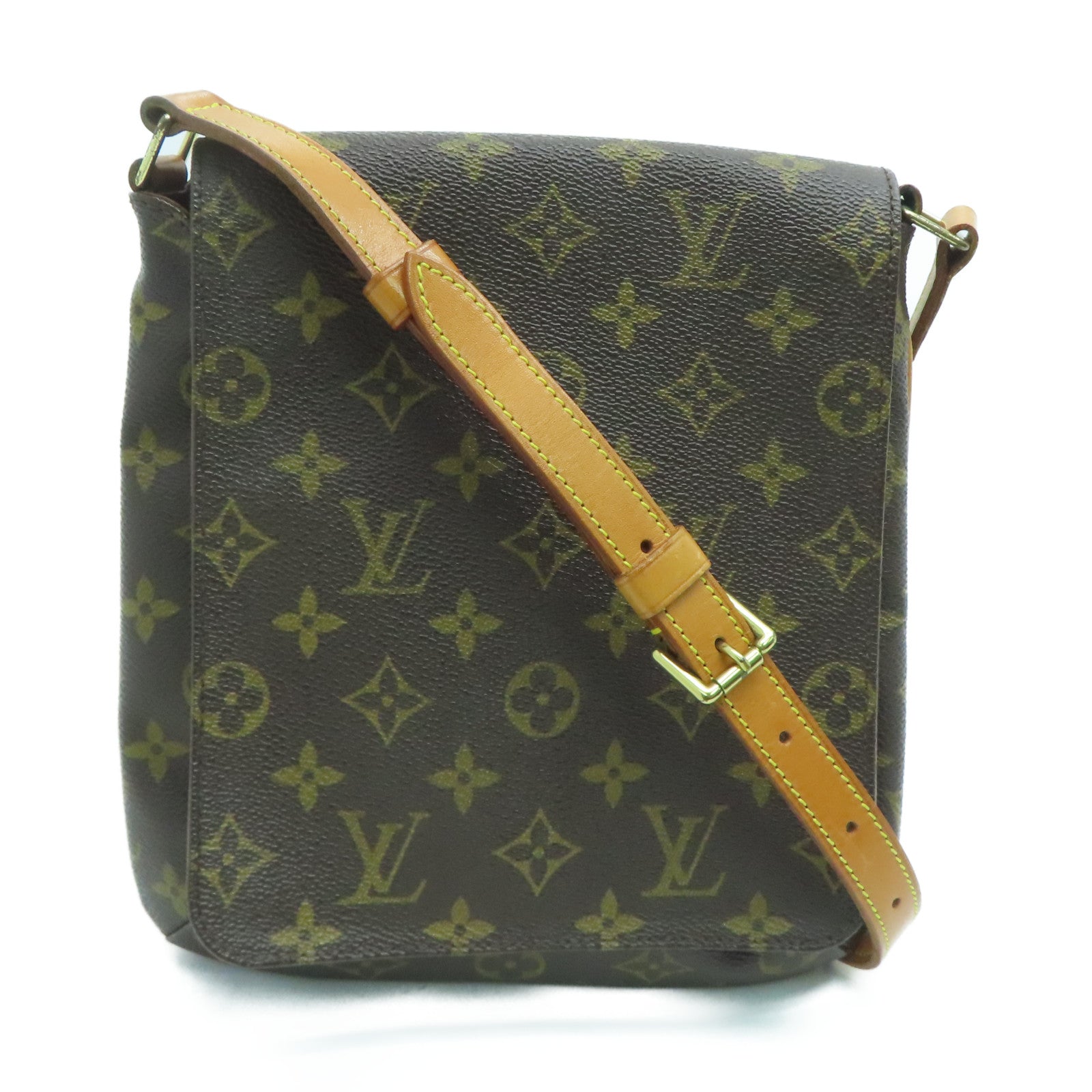 LOUIS VUITTON Monogram Musette Salsa金扣肩背袋啡色