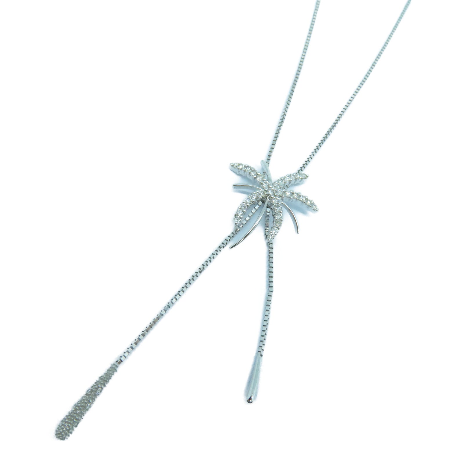 JEWELRY 18K White Gold Diamond Necklace Diamond Necklace