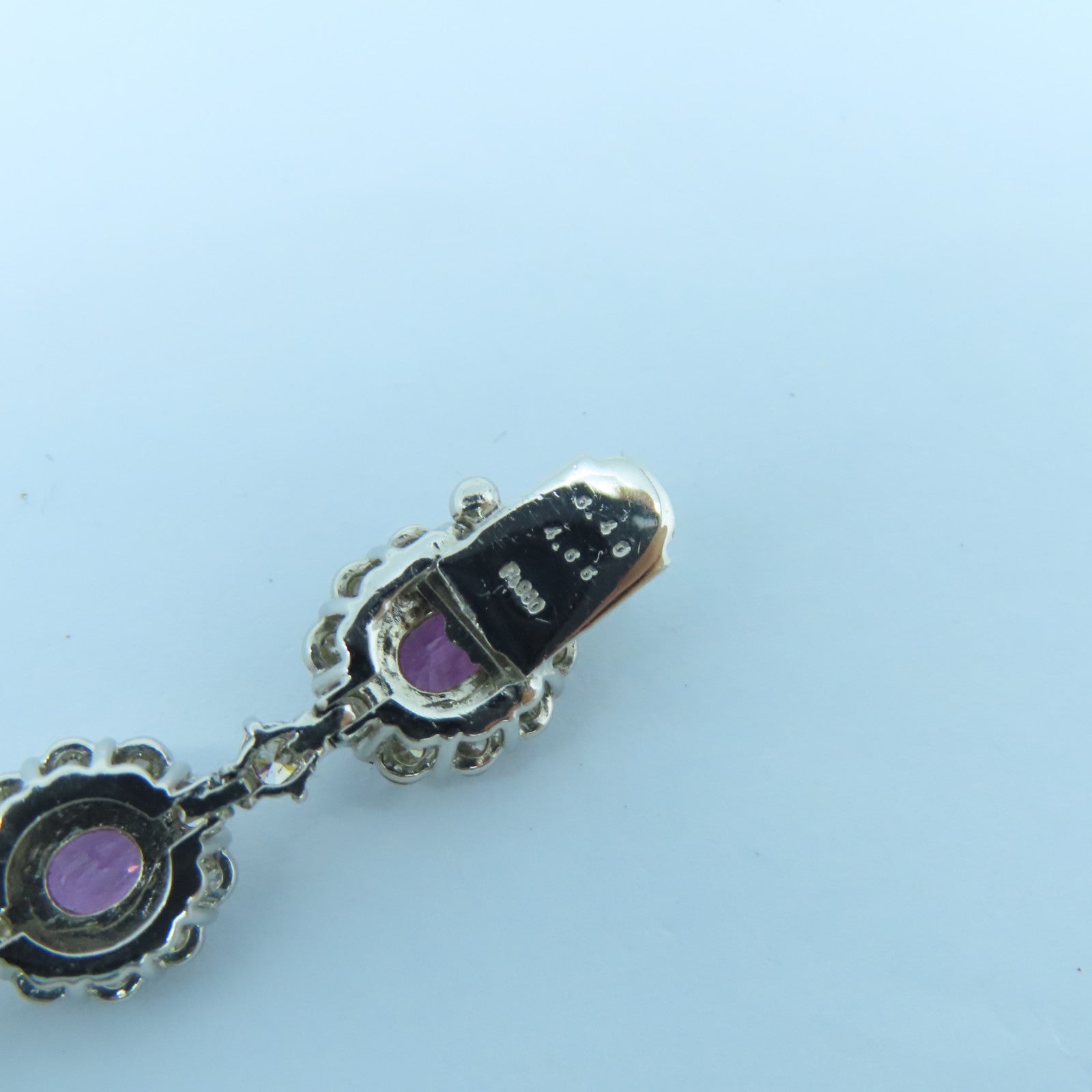 JEWELRY PT900鉑金Sapphire Diamond Bracelet 6.40ct紅寶石4.65ct鑽石手鏈